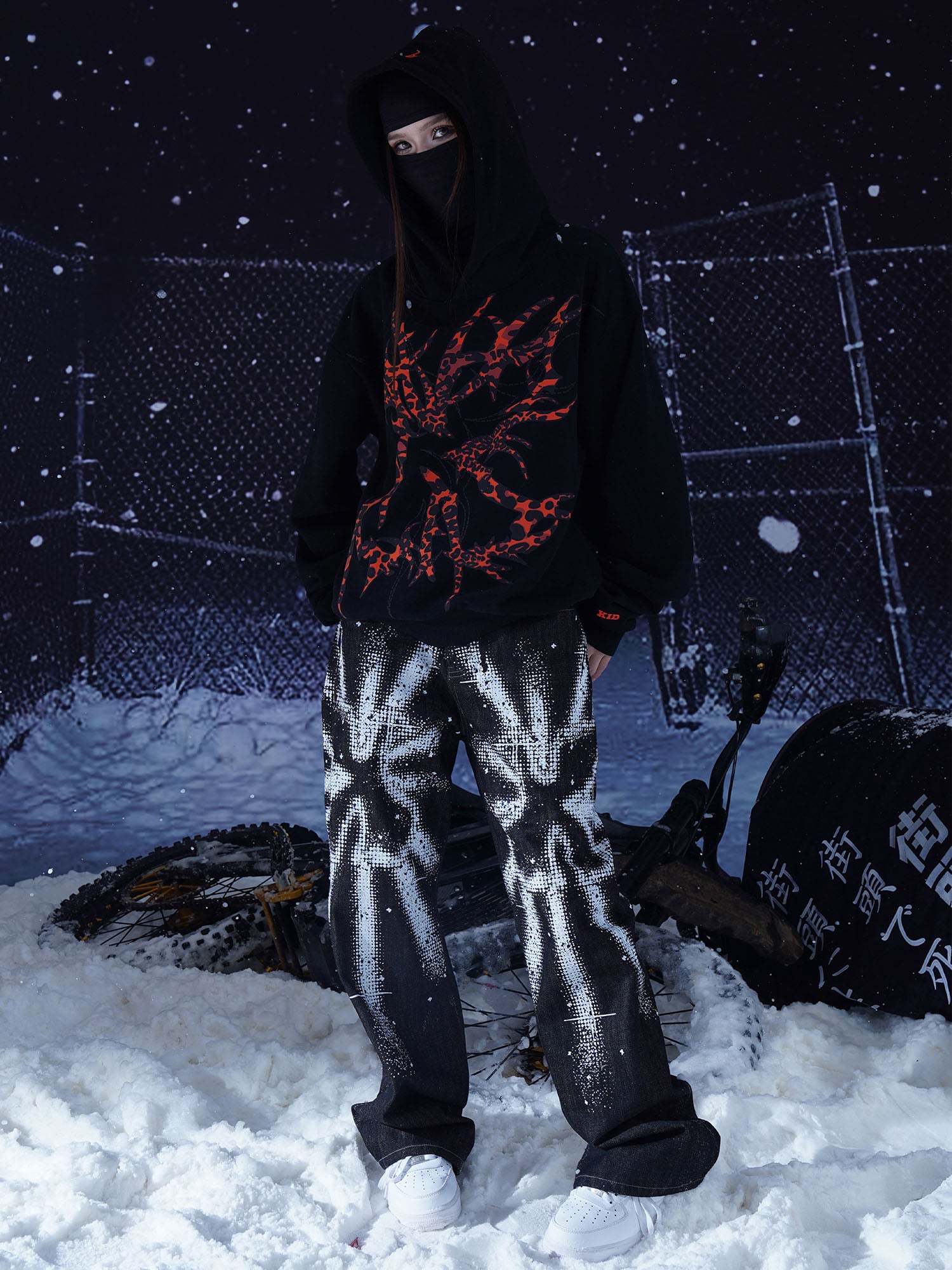 VINKID Peace Dove Splatter Jeans