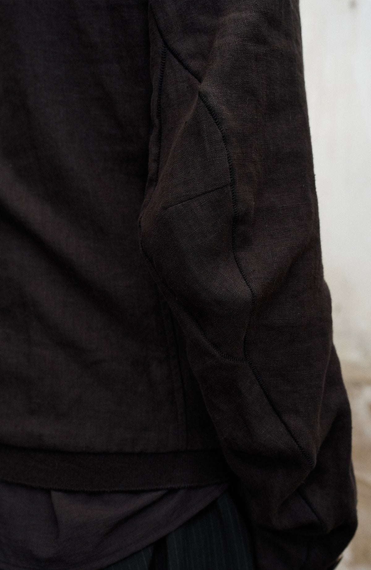 ILNya Nieternite Nifutur Asymmetrical Ribbed-Splice Short Jacket
