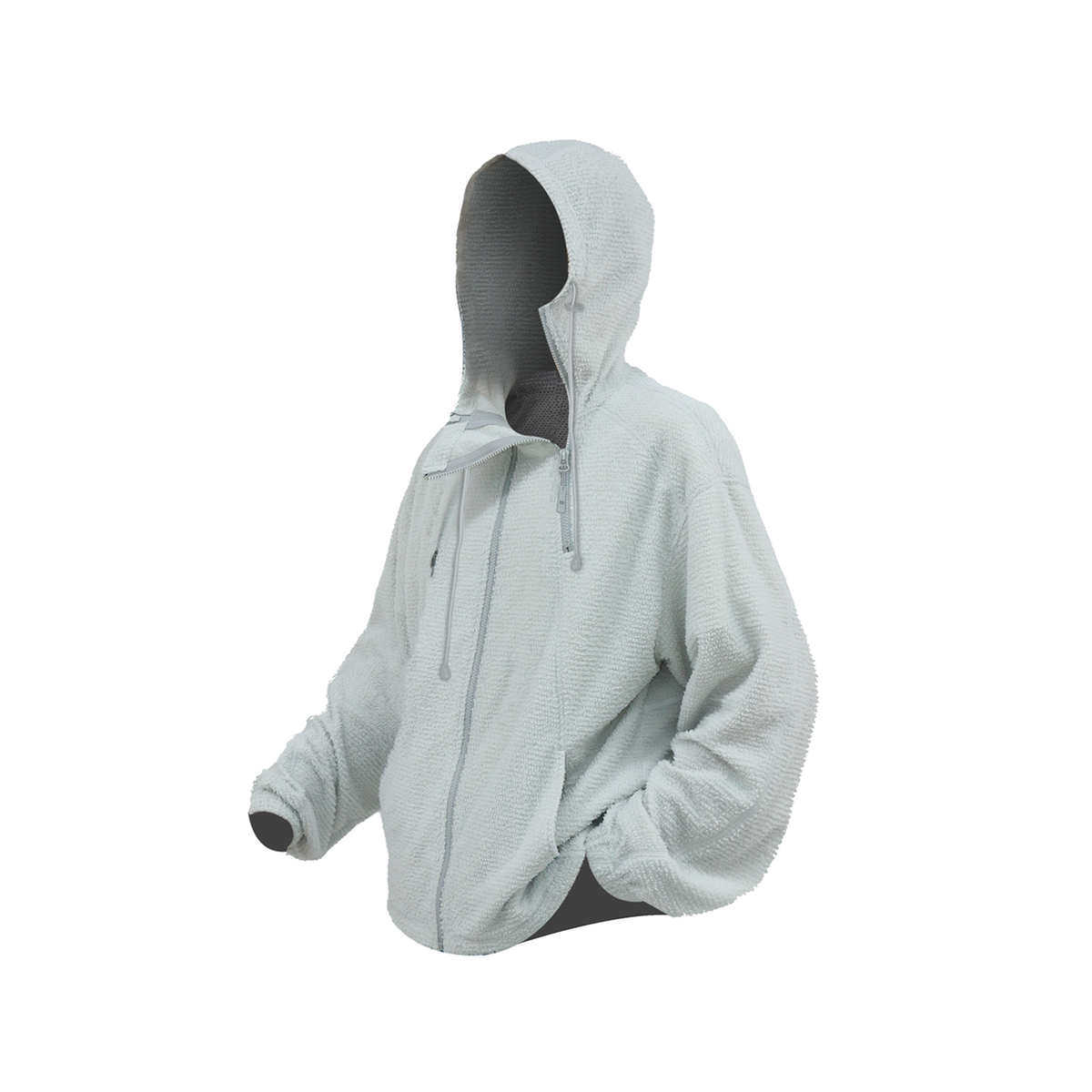 RELABEL Deconstructed Spliced Fleece Hooded Jacket