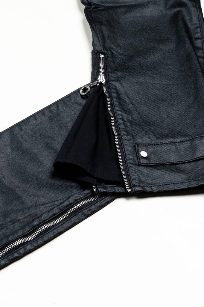 INSIDE OUT Rivet Patchwork Zippered Pants, premium urban and streetwear designers apparel on PROJECTISR.com, INSIDE OUT