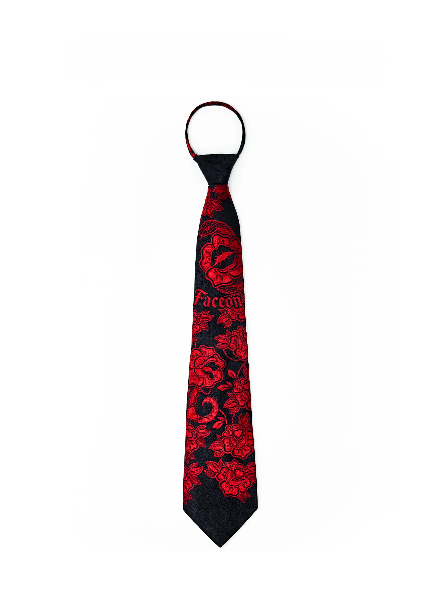FACEONLAB Carnivorous Flower Jacquard No-Tie Necktie