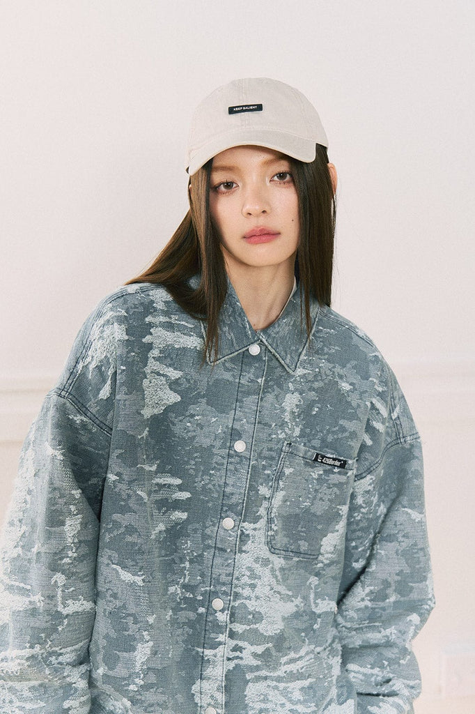 F426 Jacquard Washed Camo Denim Jacket, premium urban and streetwear designers apparel on PROJECTISR.com, F426