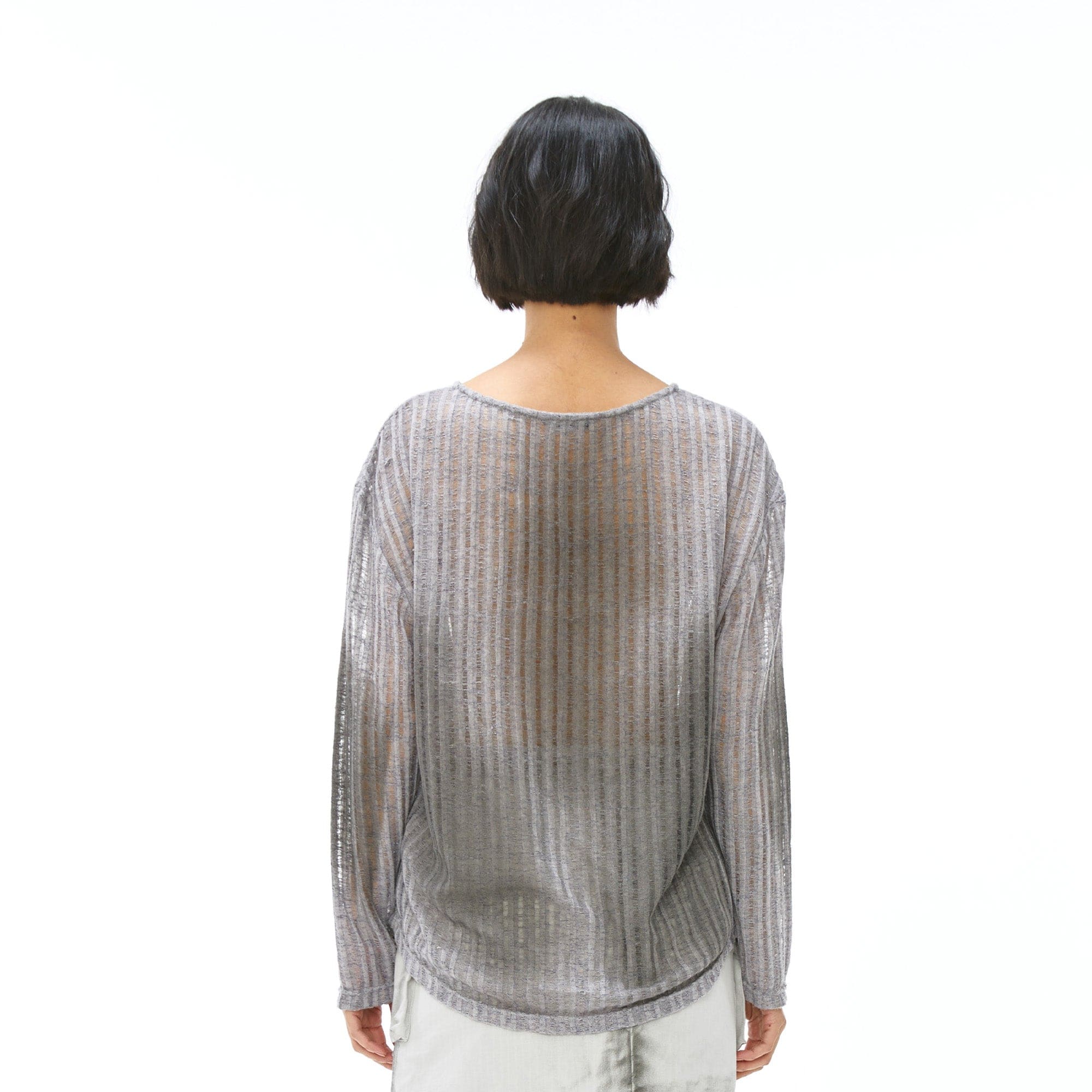 VANN VALRENCE Essential Gradient Sheer Long-Sleeve Tee, premium urban and streetwear designers apparel on PROJECTISR.com, VANN VALRENCE