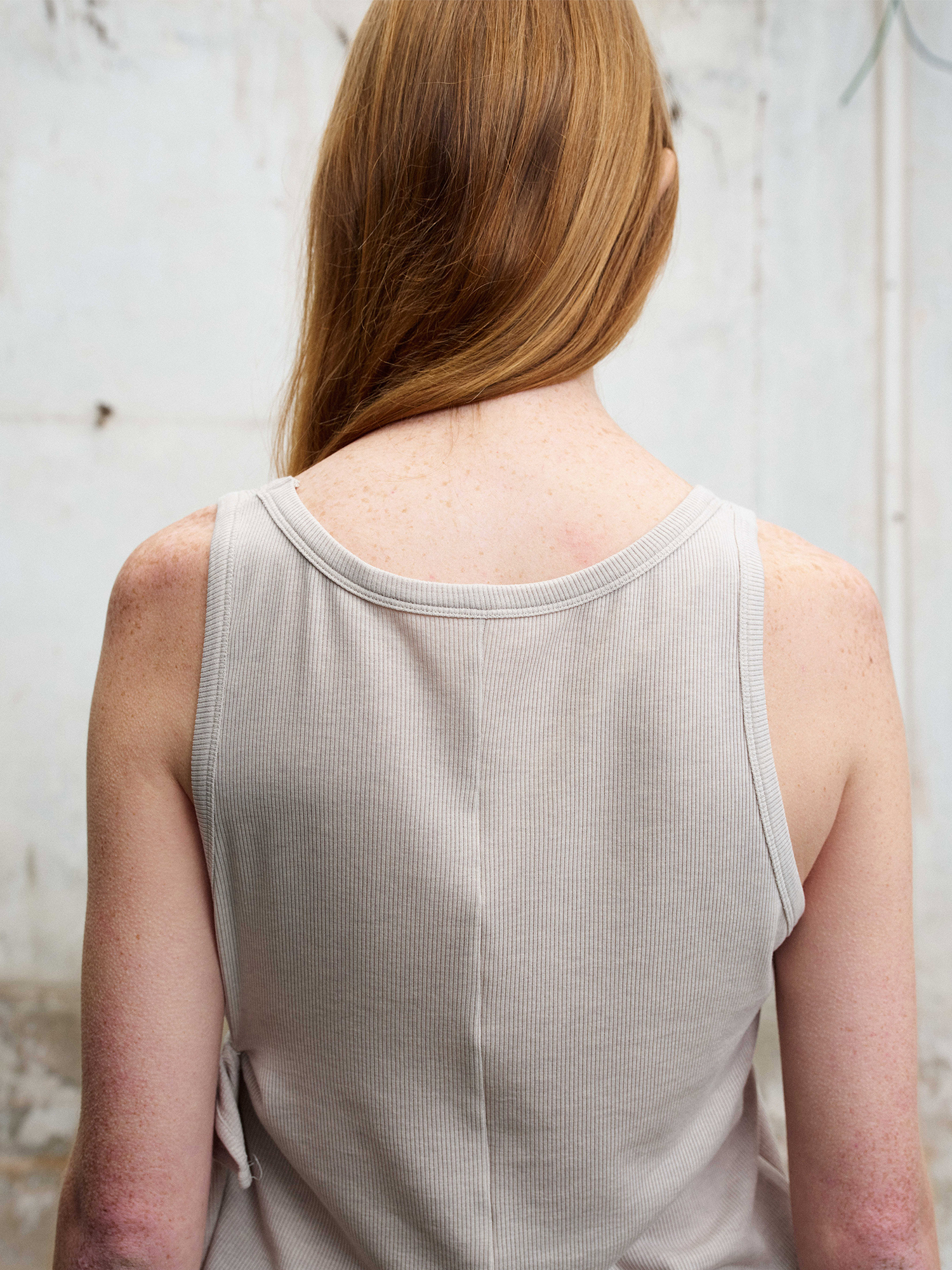 ILNya Nieternite Nifutur Deconstructed Graphic Knit Tank Top Gray, premium urban and streetwear designers apparel on PROJECTISR.com, ILNya Nieternite Nifutur