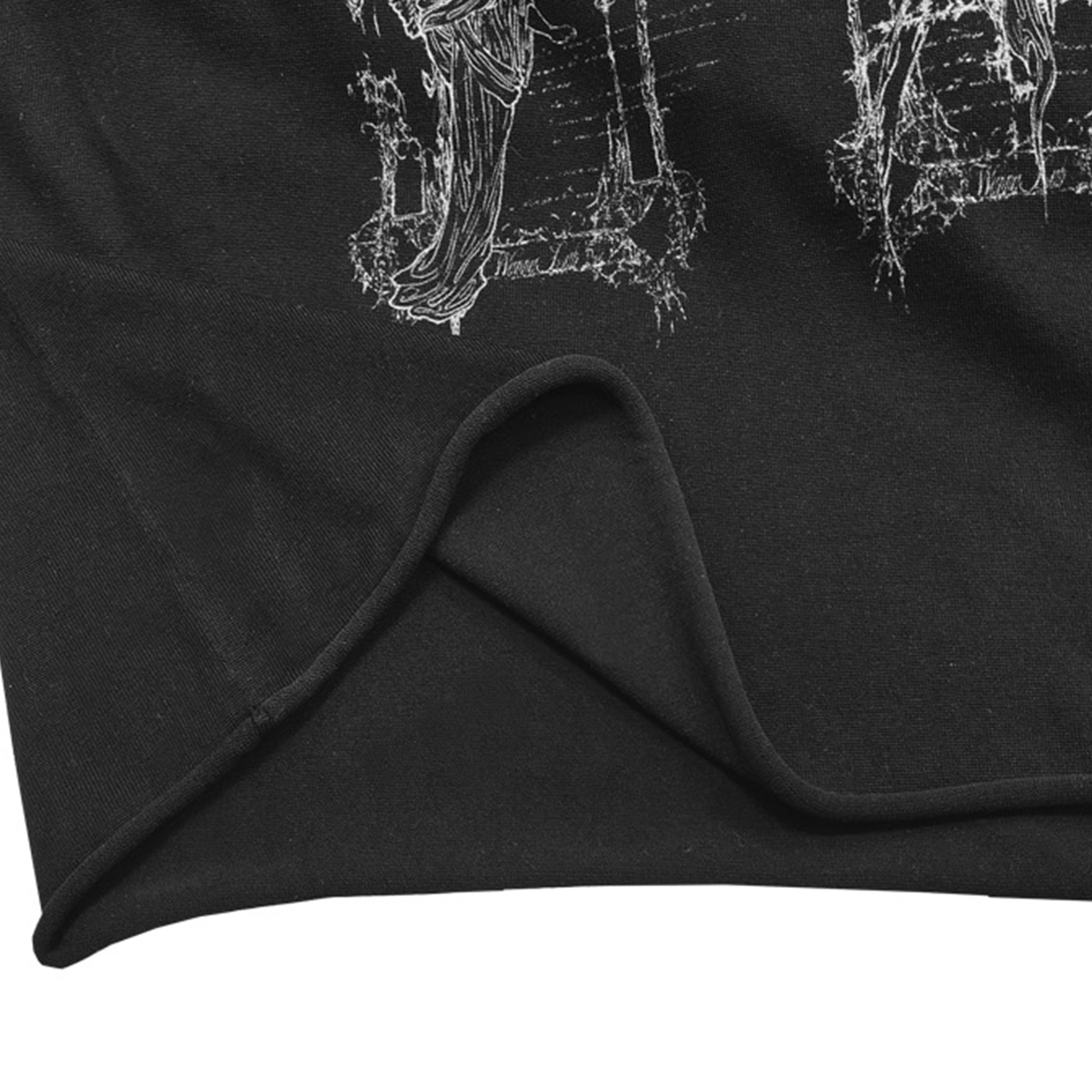 WANNA LAB Rune Graphic Long-Sleeve Polo Tee