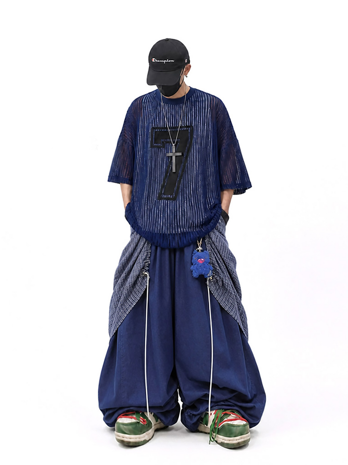 UUCSCC Detachable Flap Wide-Leg Cargo Pants