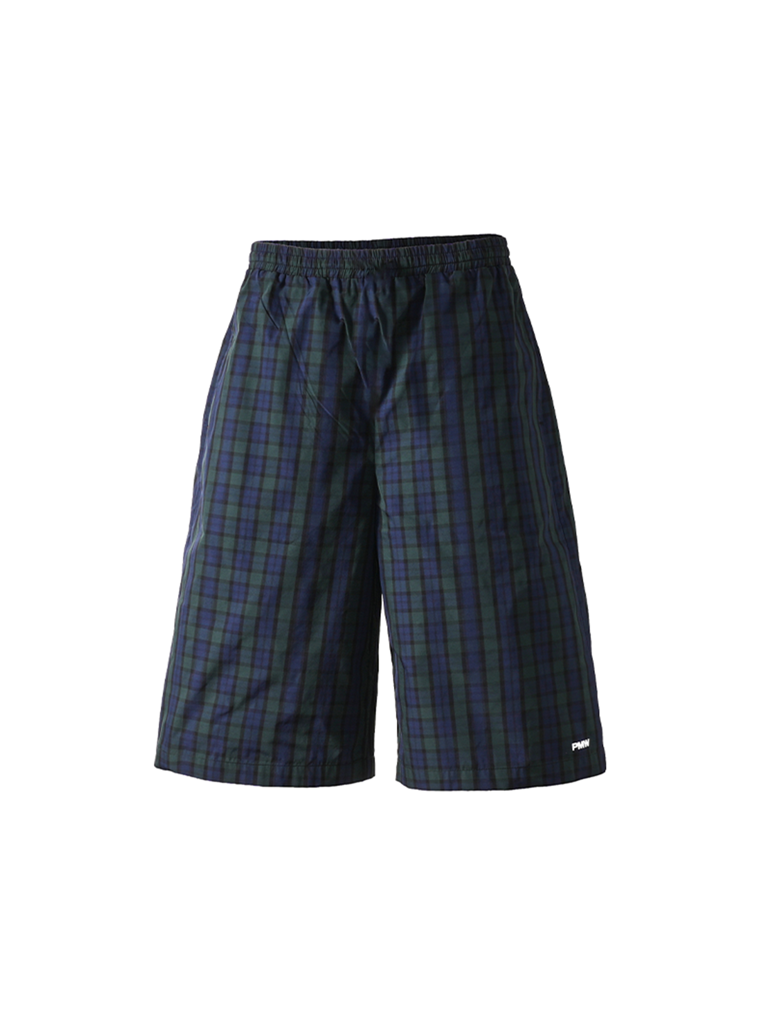 PMW Retro Plaid Drawstring Wide-Leg Shorts, premium urban and streetwear designers apparel on PROJECTISR.com, PMW