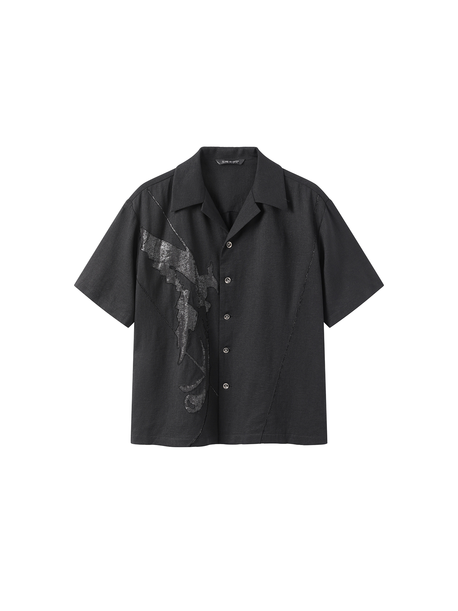 ALVNG AR ANTS Phoenix Mesh Paneled Linen-Blend Shirt