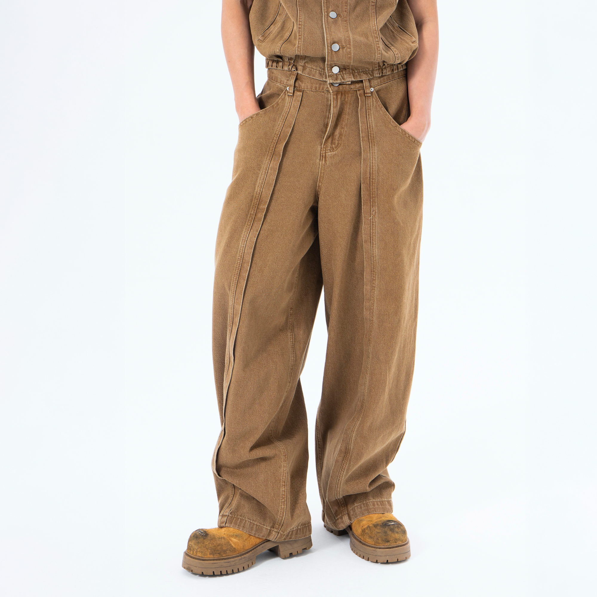 CLP Retro Washed Paneled Oversized Jeans