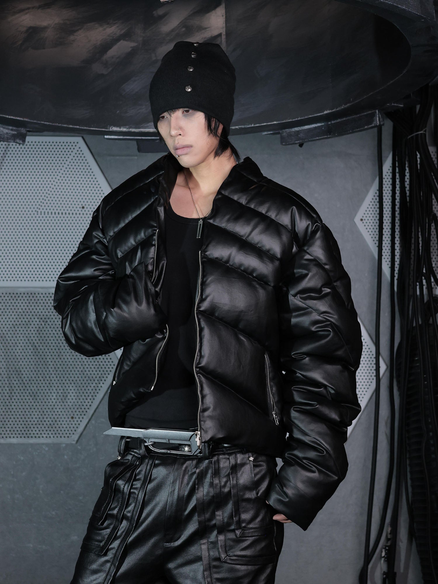 SSIN7 Waxed Chevron Down Jacket