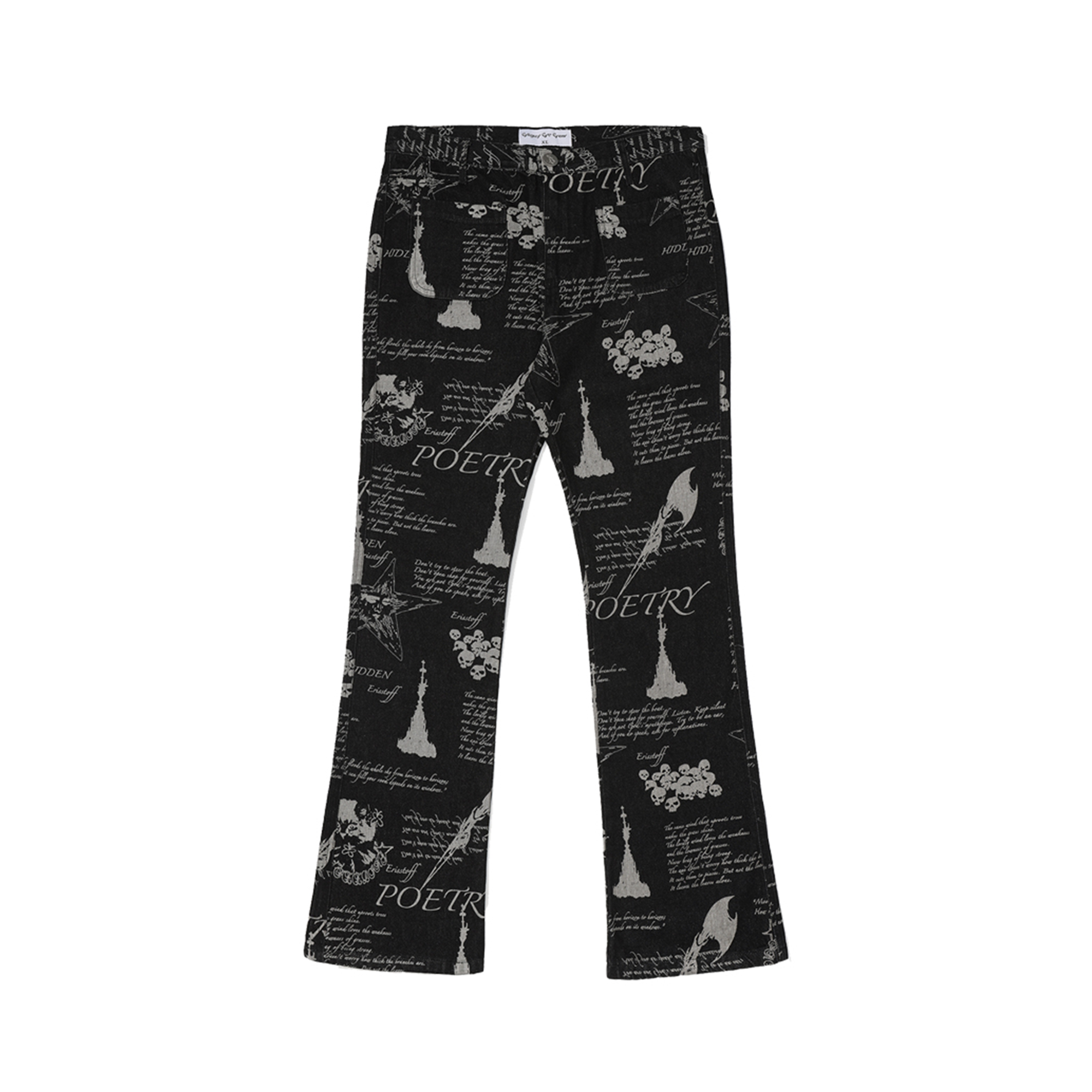 CYCYCY Punk Washed Graffiti Jeans