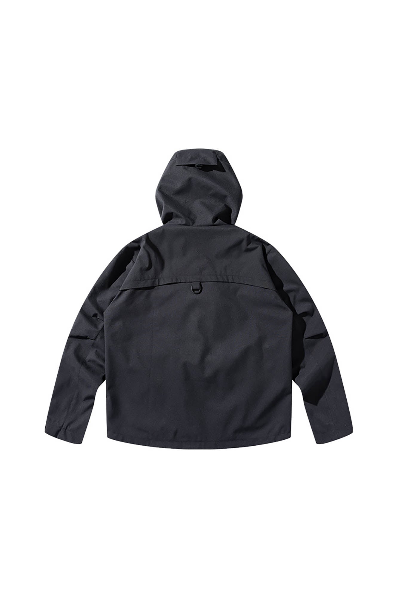 ENSHADOWER Asymmetrical Spliced Drawstring Splash-Proof Windbreaker