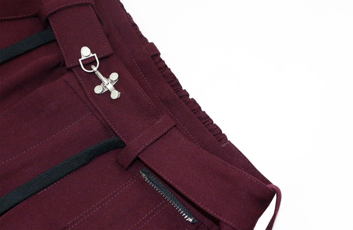 RELABEL Pleated Wide-Leg Elasticated Belt Trousers