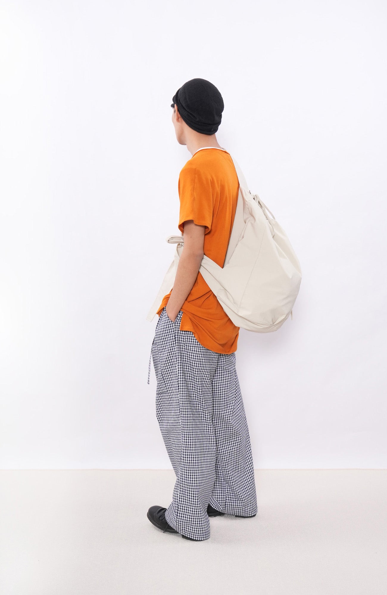 7440 37 1 Check Double-Pleat Wide-Leg Pants, premium urban and streetwear designers apparel on PROJECTISR.com, 7440 37 1