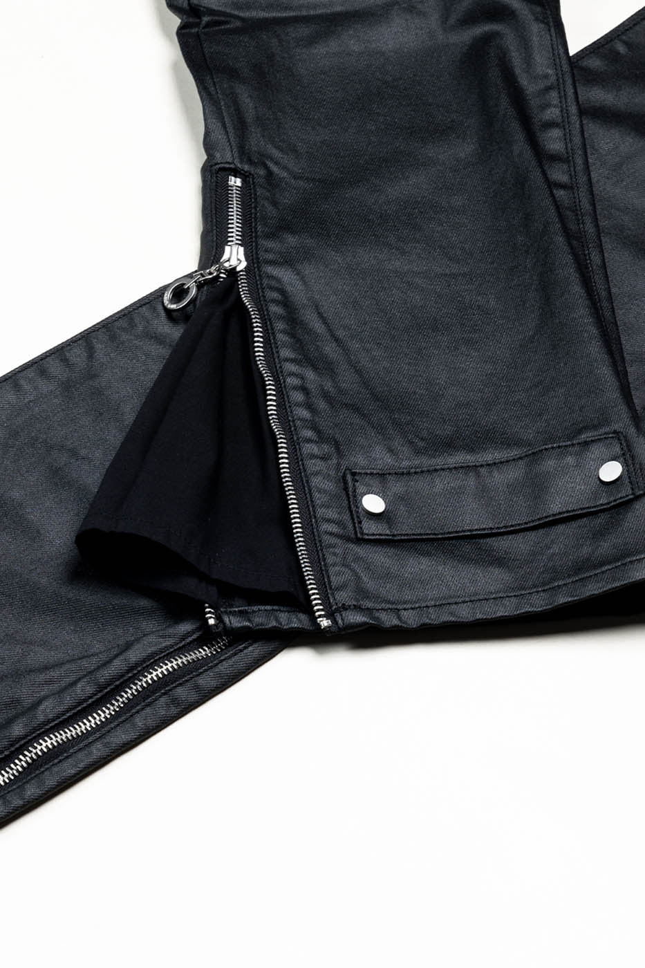 INSIDE OUT Multi-Zipper Rivet Pants, premium urban and streetwear designers apparel on PROJECTISR.com, INSIDE OUT