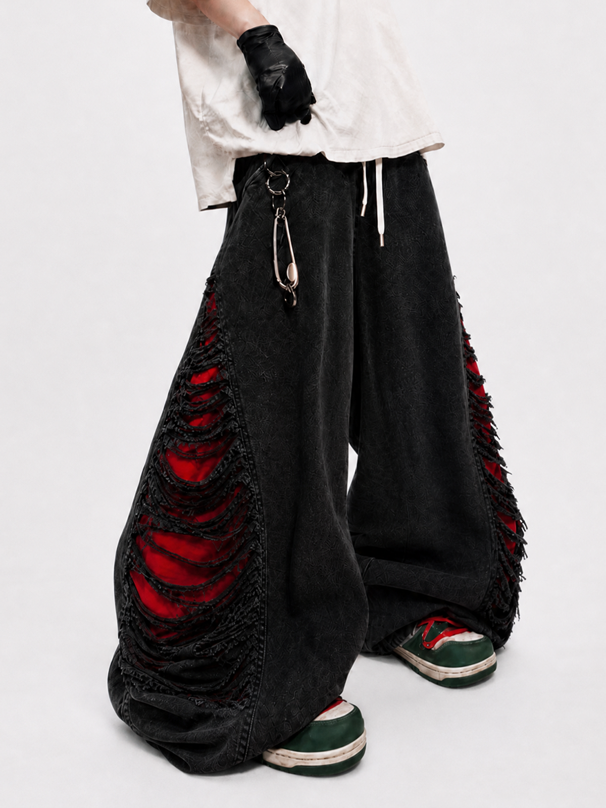 UUCSCC Retro Distressed Wide-Leg Jeans