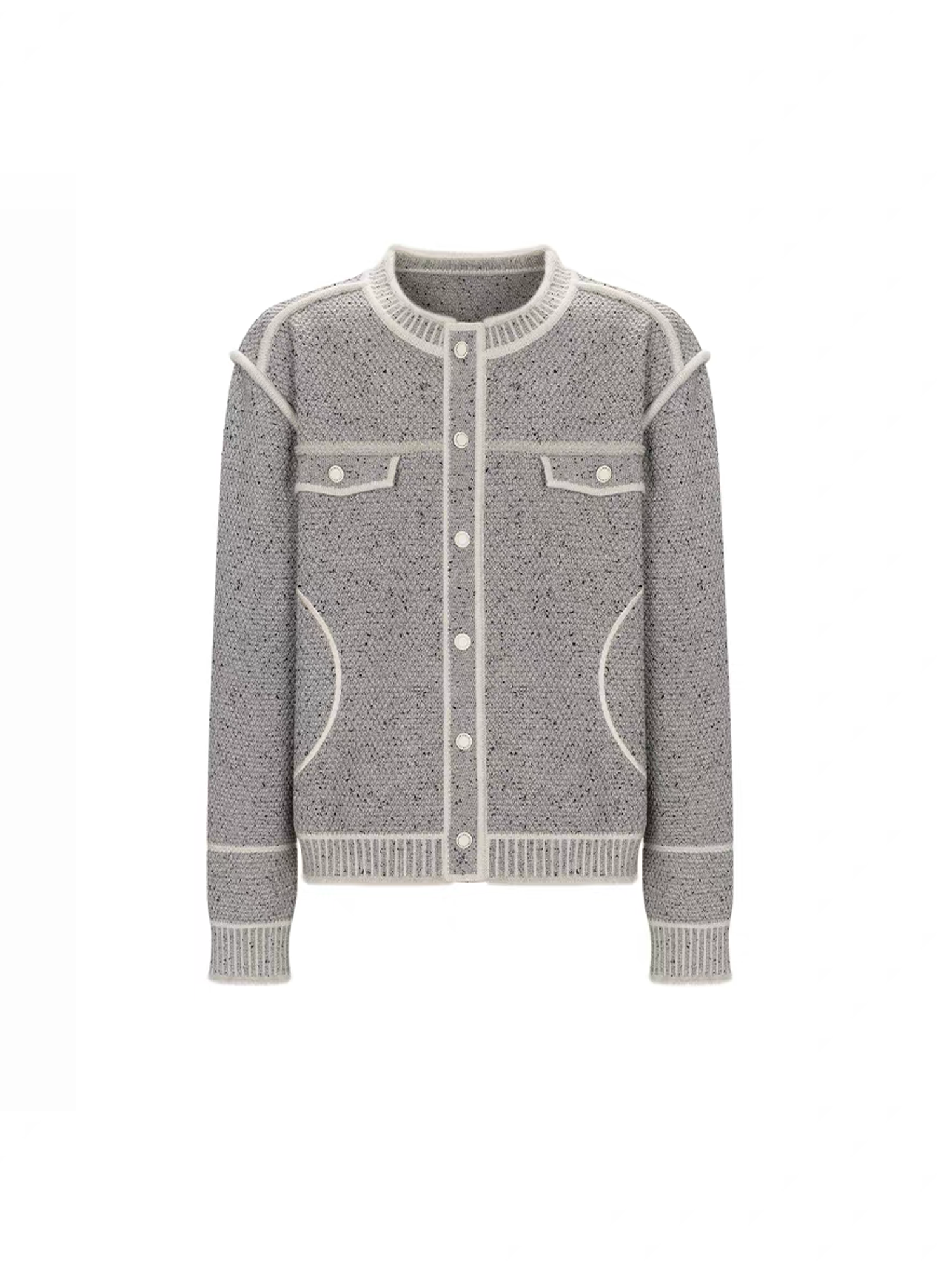 TIWILLTANG Contrast Stitch Knit Jacket