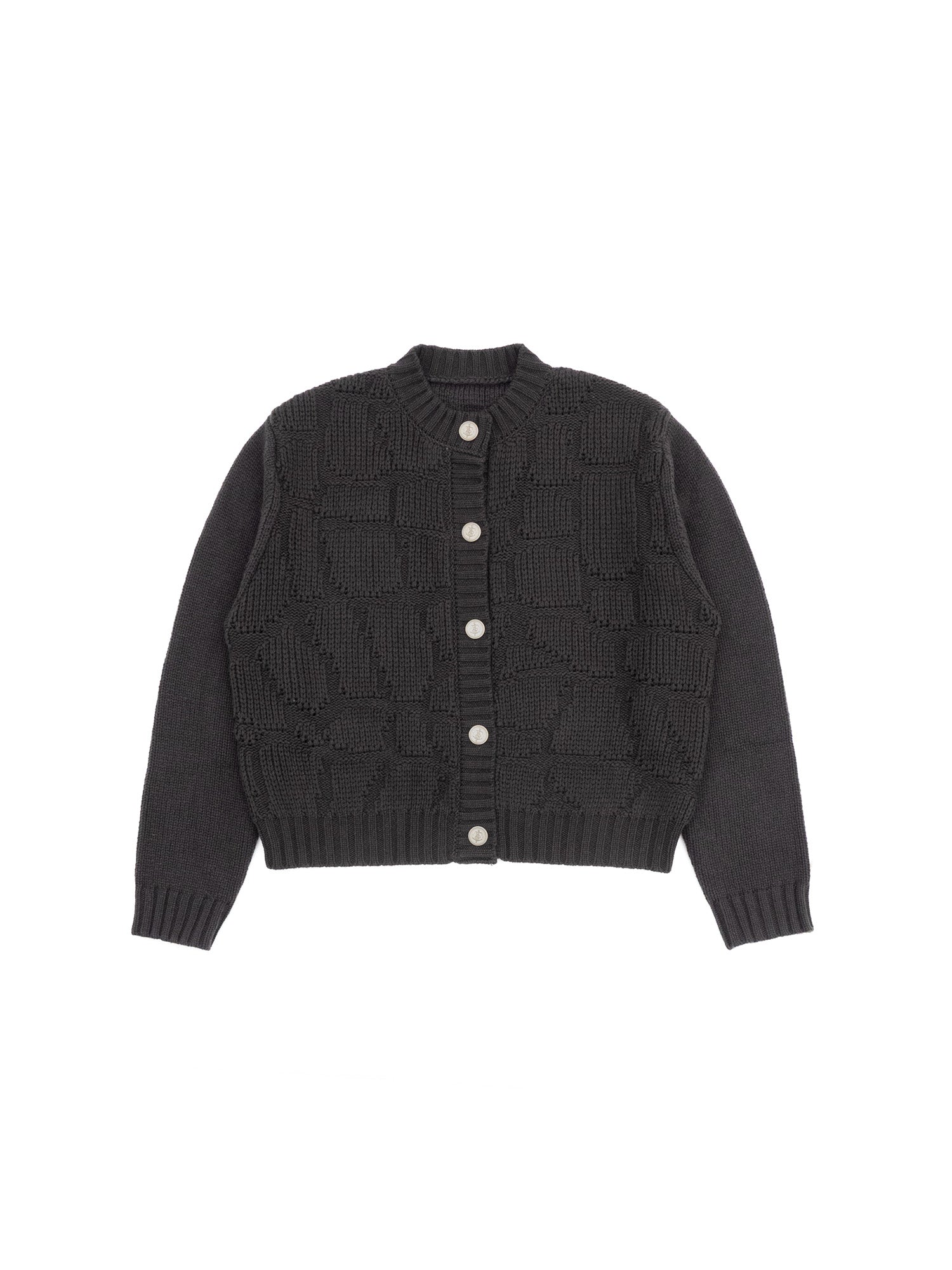 IN EXISTENCE Wool-Blend Snake Scale Jacquard Cardigan