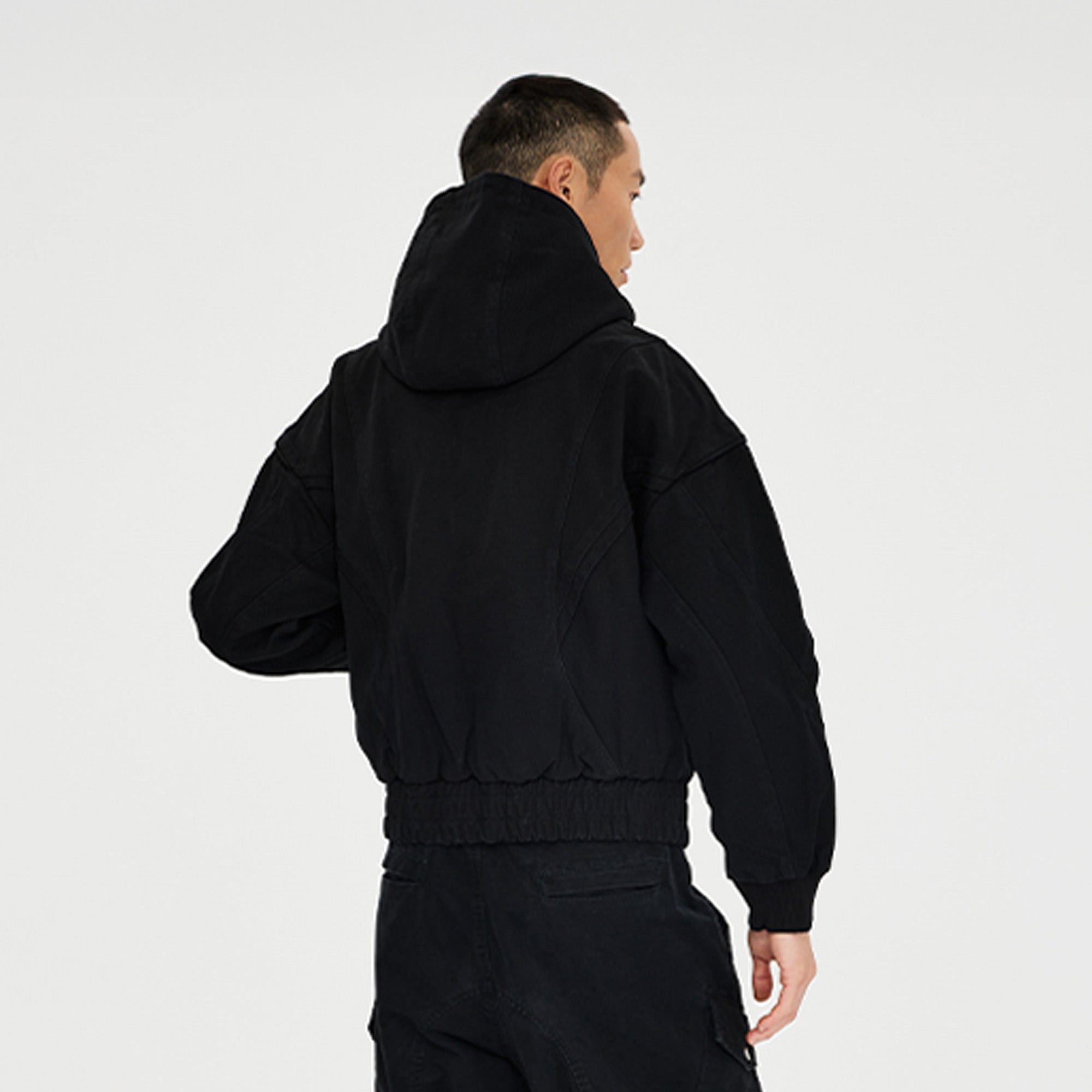 CATSSTAC Structured Panel Studded Hooded Jacket, premium urban and streetwear designers apparel on PROJECTISR.com, CATSSTAC