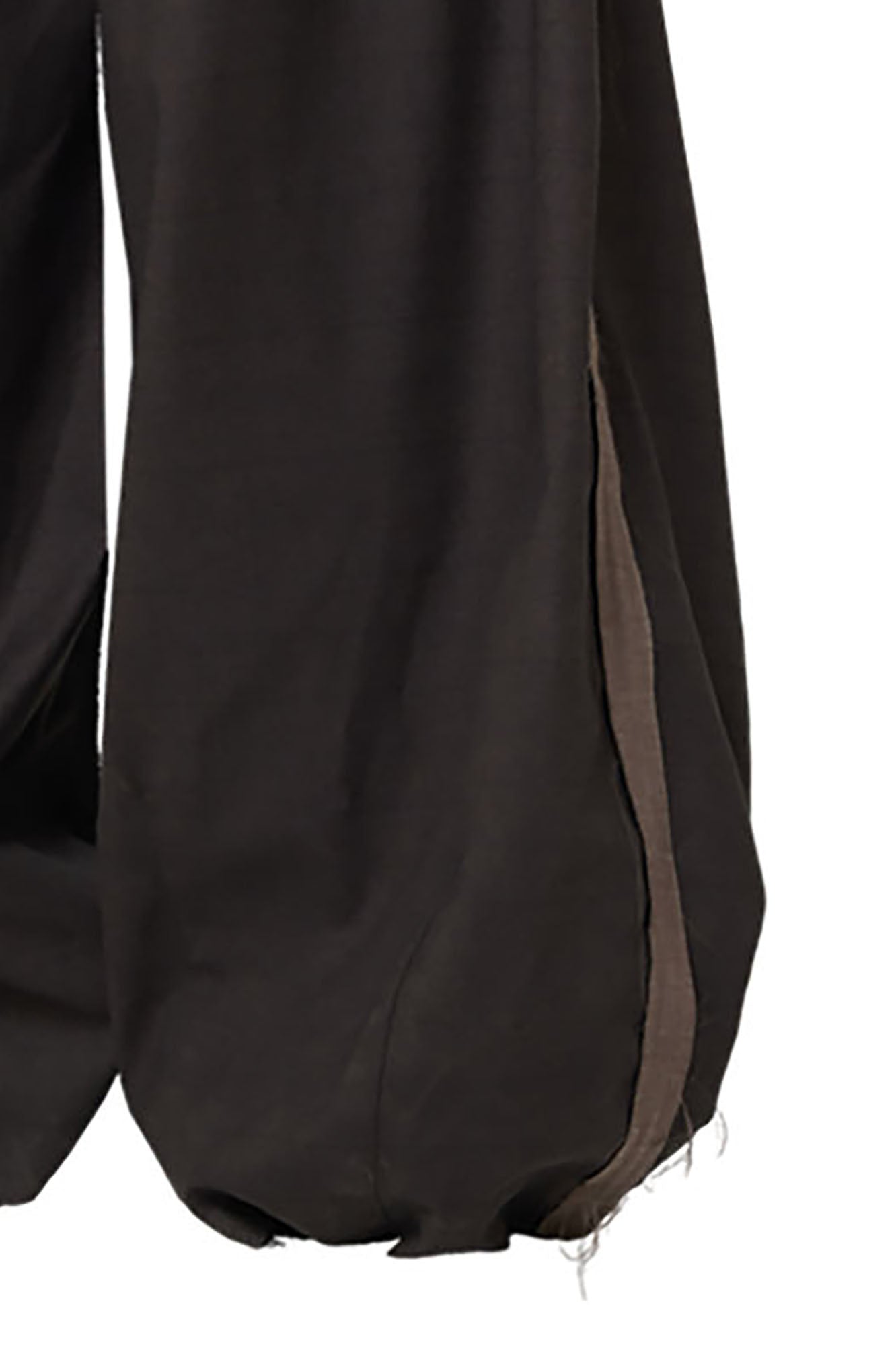 RELABEL Pleated Wide-Leg Drawstring Trousers Brown