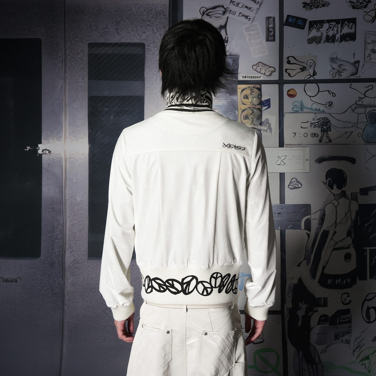 VINKID Anti-War Graphic Stand-Collar Jacket, premium urban and streetwear designers apparel on PROJECTISR.com, VINKID