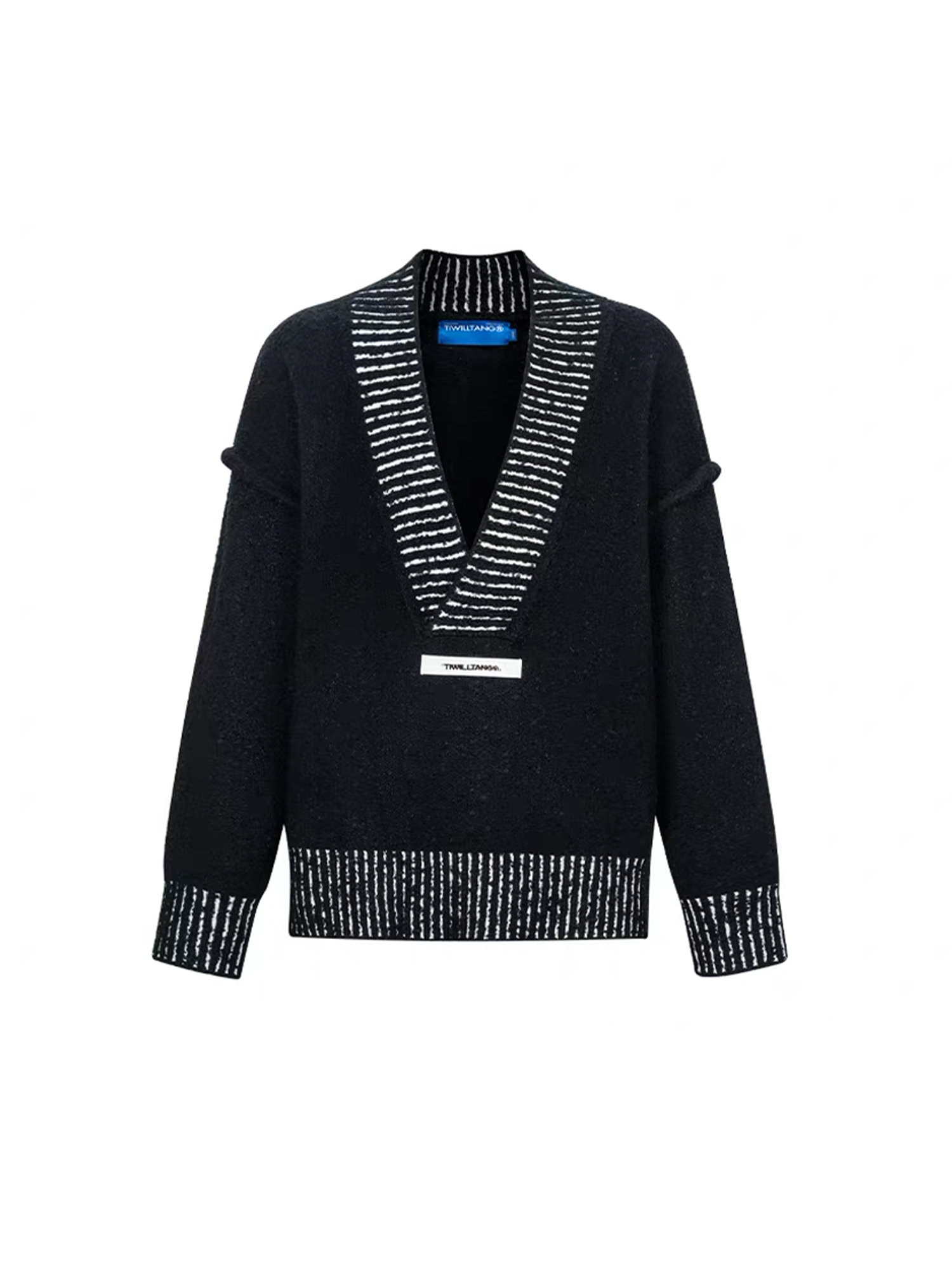 TIWILLTANG Retro Oversized V-Neck Sweater, premium urban and streetwear designers apparel on PROJECTISR.com, TIWILLTANG