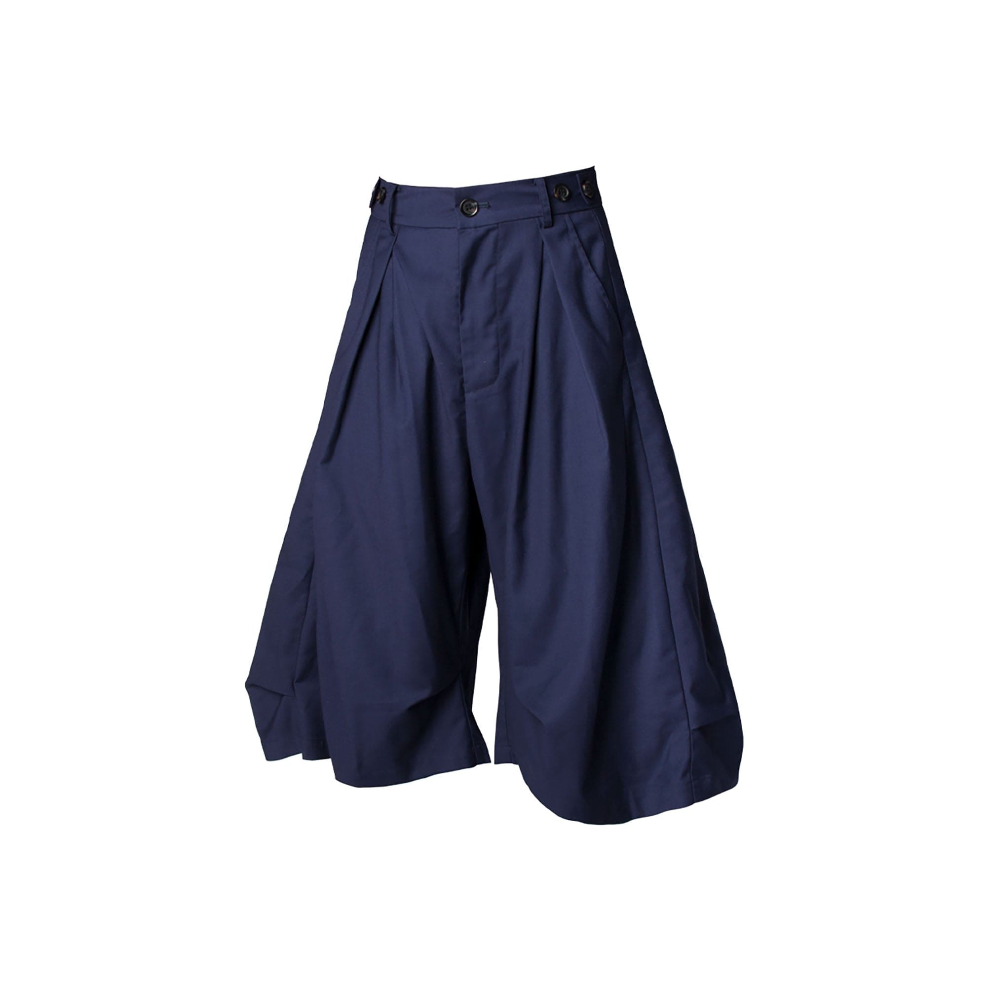 RELABEL Pleated Drape Wide-Leg Shorts