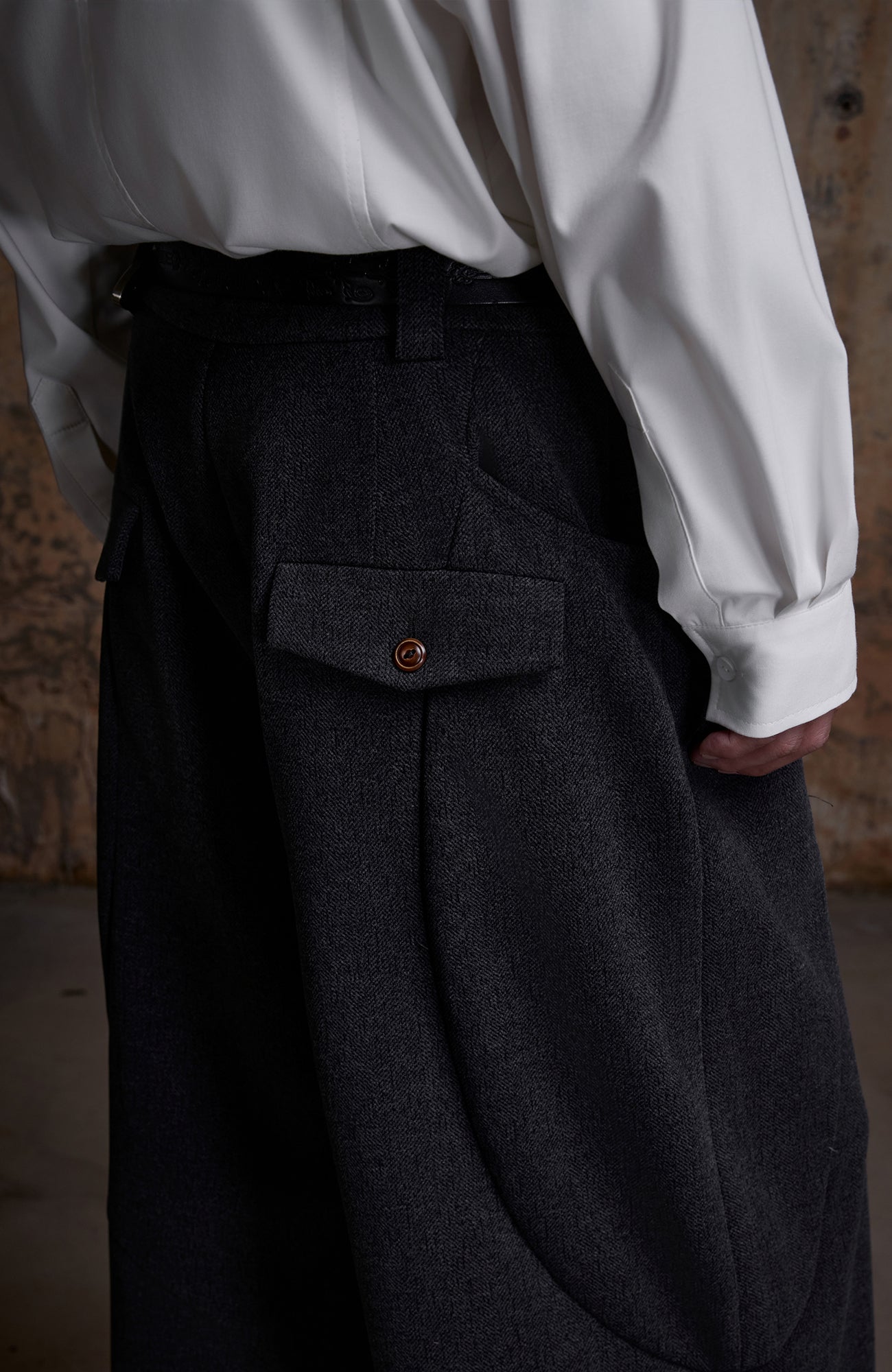 2000RSK Deconstructed Wide-Leg Trousers