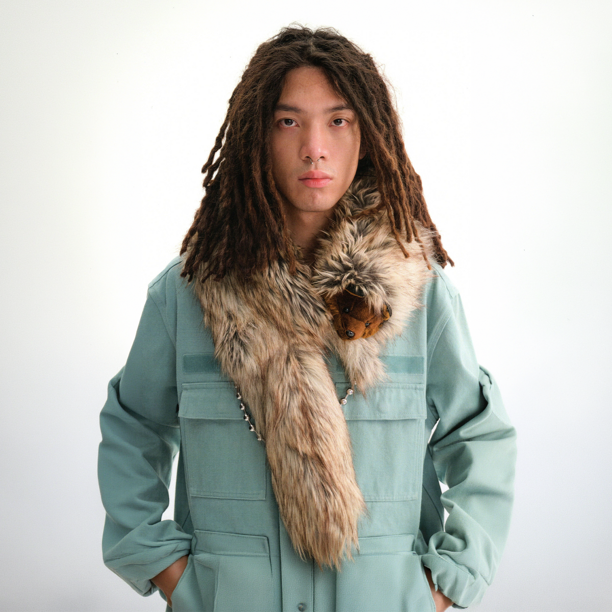 URBAN+FOREST Animal Doll Faux Fur Stole, premium urban and streetwear designers apparel on PROJECTISR.com, URBAN+FOREST