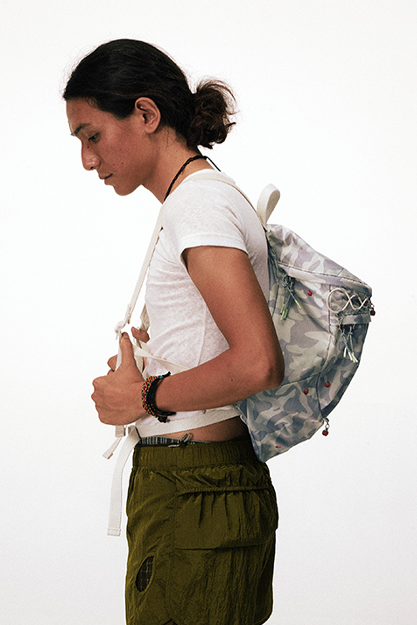 CONPCONP Apple Graphic Camo Backpack