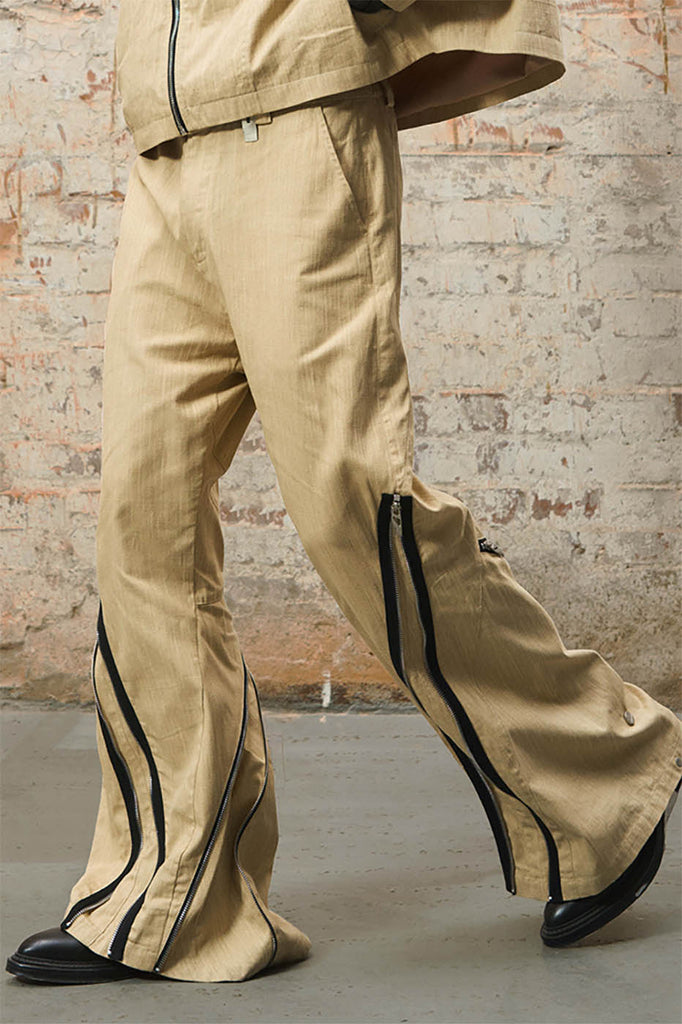 RELABEL Split Multi-Zipper Washed Pants, premium urban and streetwear designers apparel on PROJECTISR.com, RELABEL