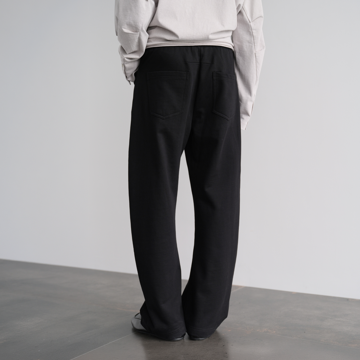 ORGANIC EMOTION Asymmetrical Spliced Drawstring Wide-Leg Pants