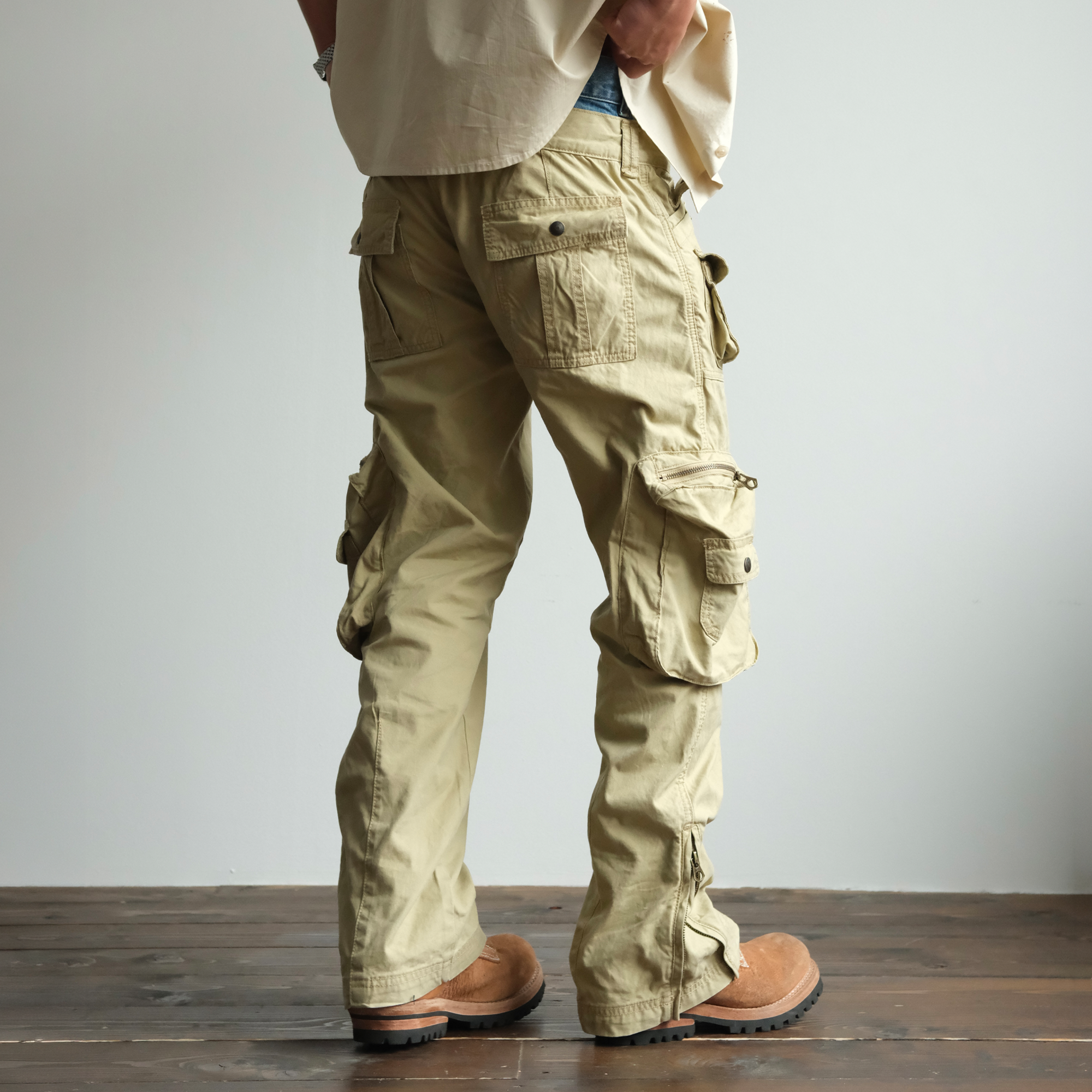 NEIGBORL Retro Spliced Multi-Pocket Cargo Pants