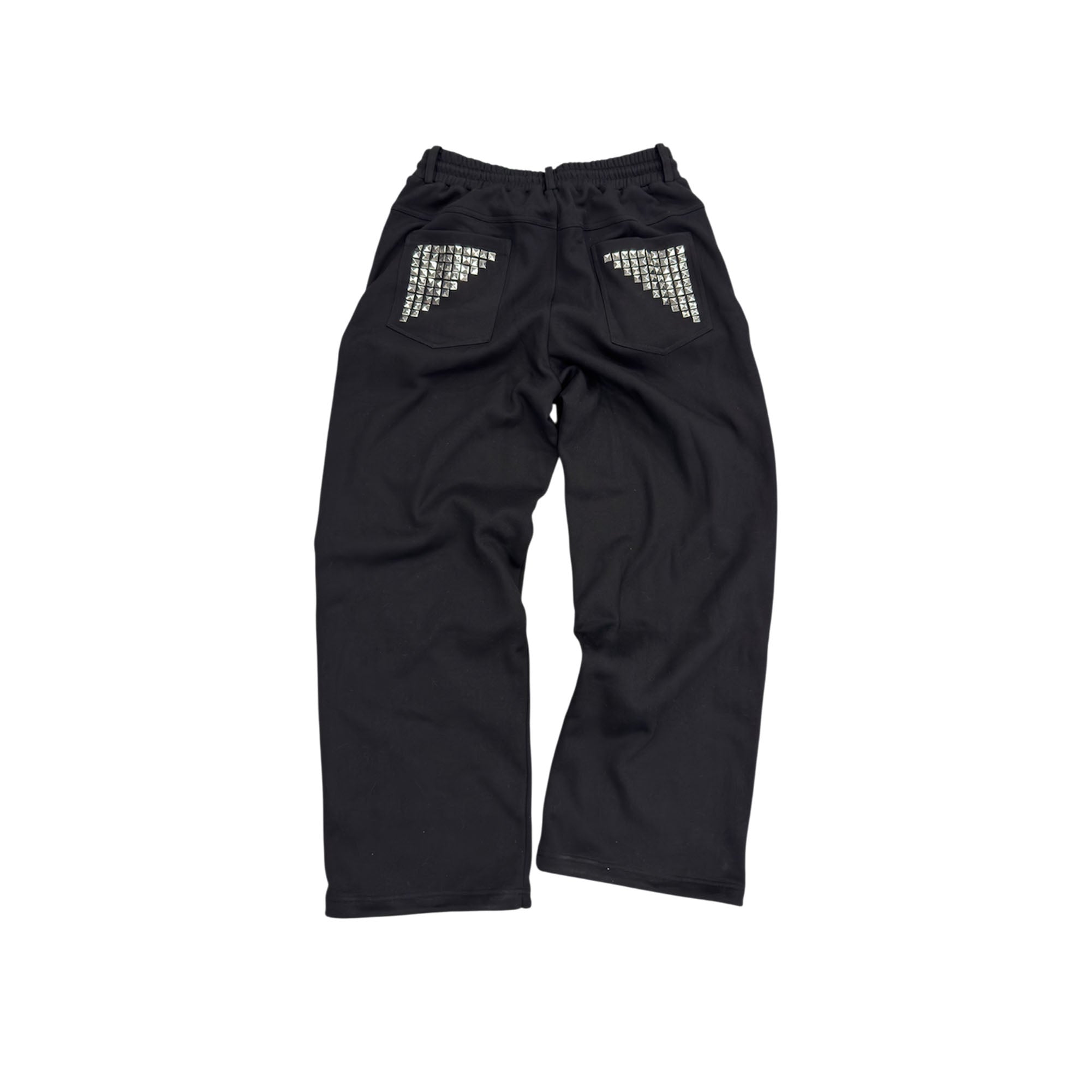 SAXGENWON Studded Graphic Straight-Leg Sweatpants