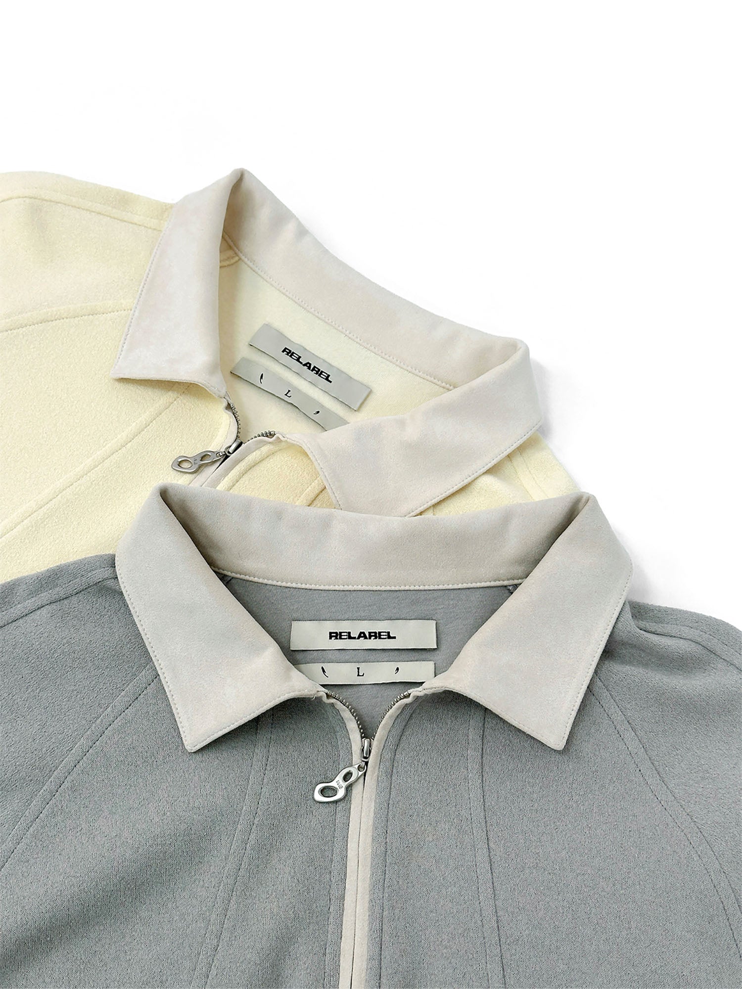 RELABEL Raglan Drawstring-Hem Polo Sweatshirt