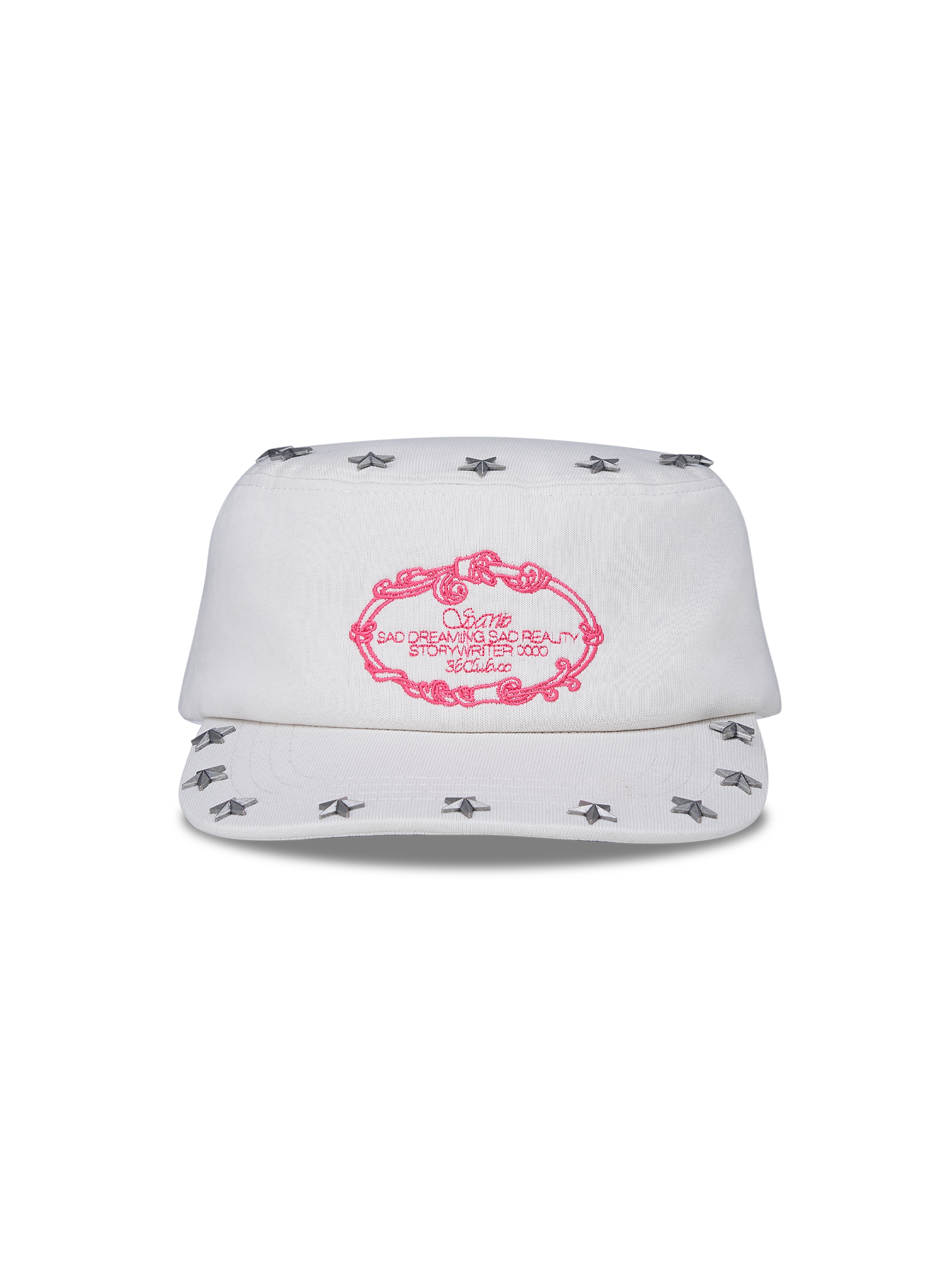 SANB Star-Studded Embroidered Pillbox Cap