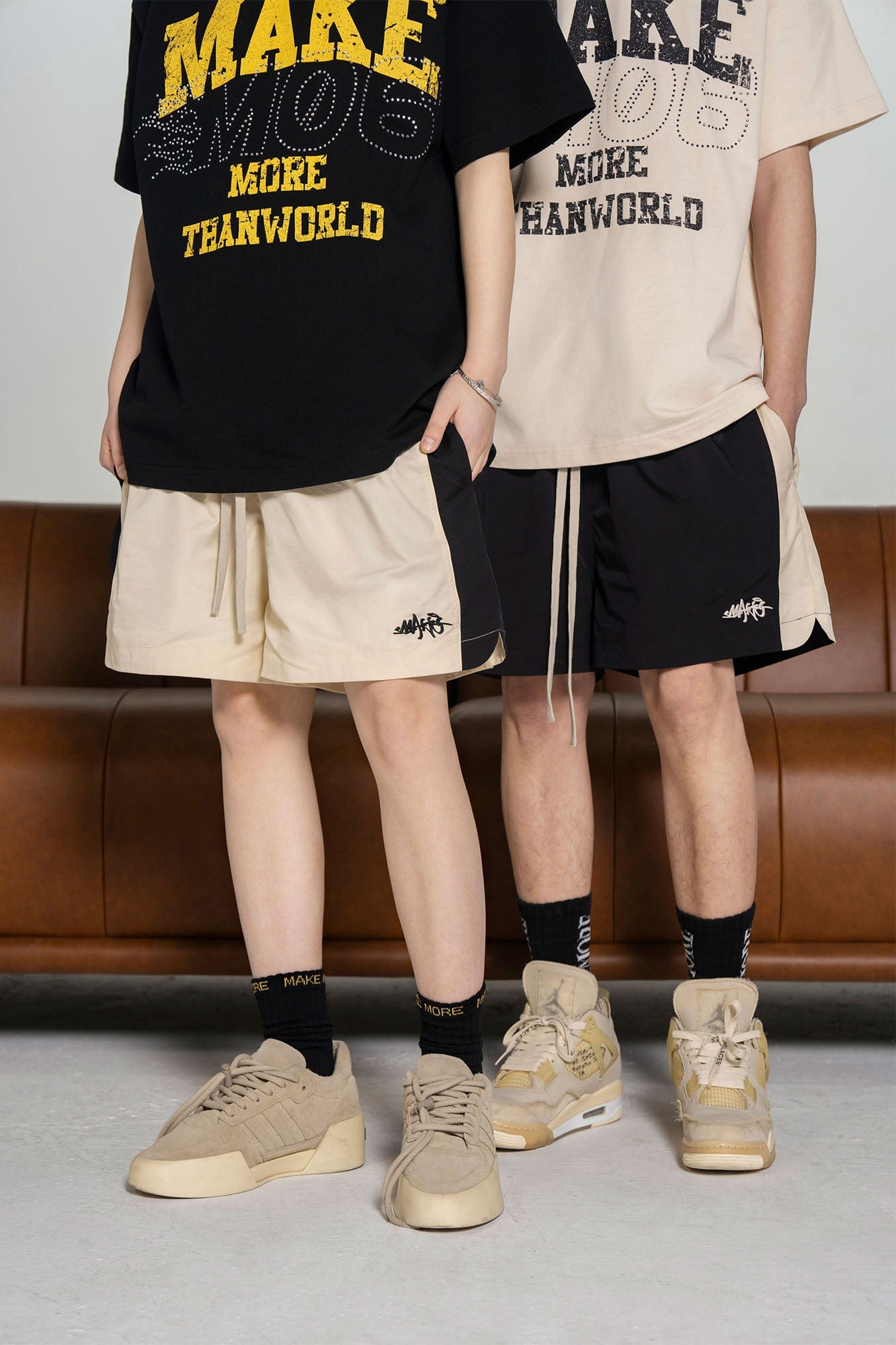 MAKEMORE Quick-Dry Contrast Panel Running Shorts, premium urban and streetwear designers apparel on PROJECTISR.com, MAKEMORE