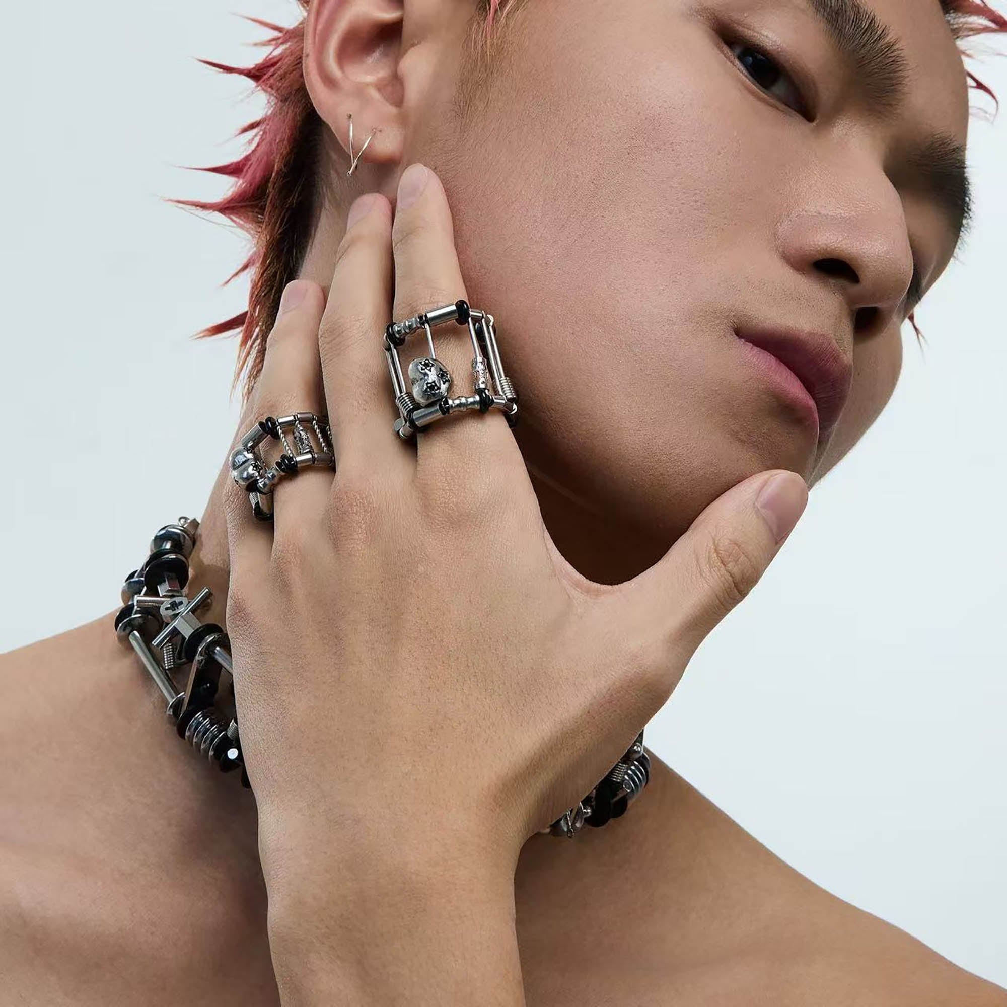 ILLUSORY Danger Signal Cage Ring, premium urban and streetwear designers apparel on PROJECTISR.com, ILLUSORY