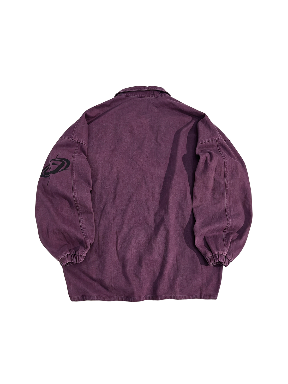 UUCSCC Washed Distressed Oversized V-Neck Sweatshirt