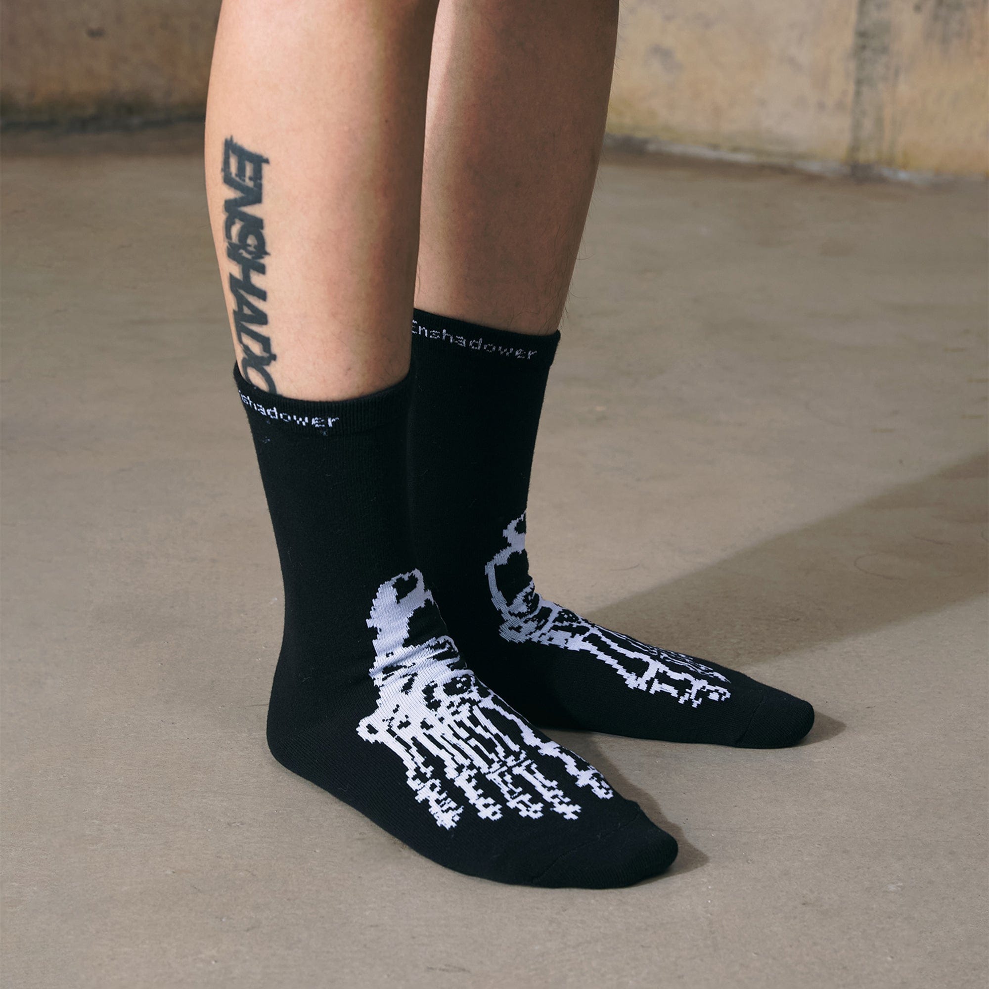 ENSHADOWER Skeleton Socks, premium urban and streetwear designers apparel on PROJECTISR.com, ENSHADOWER