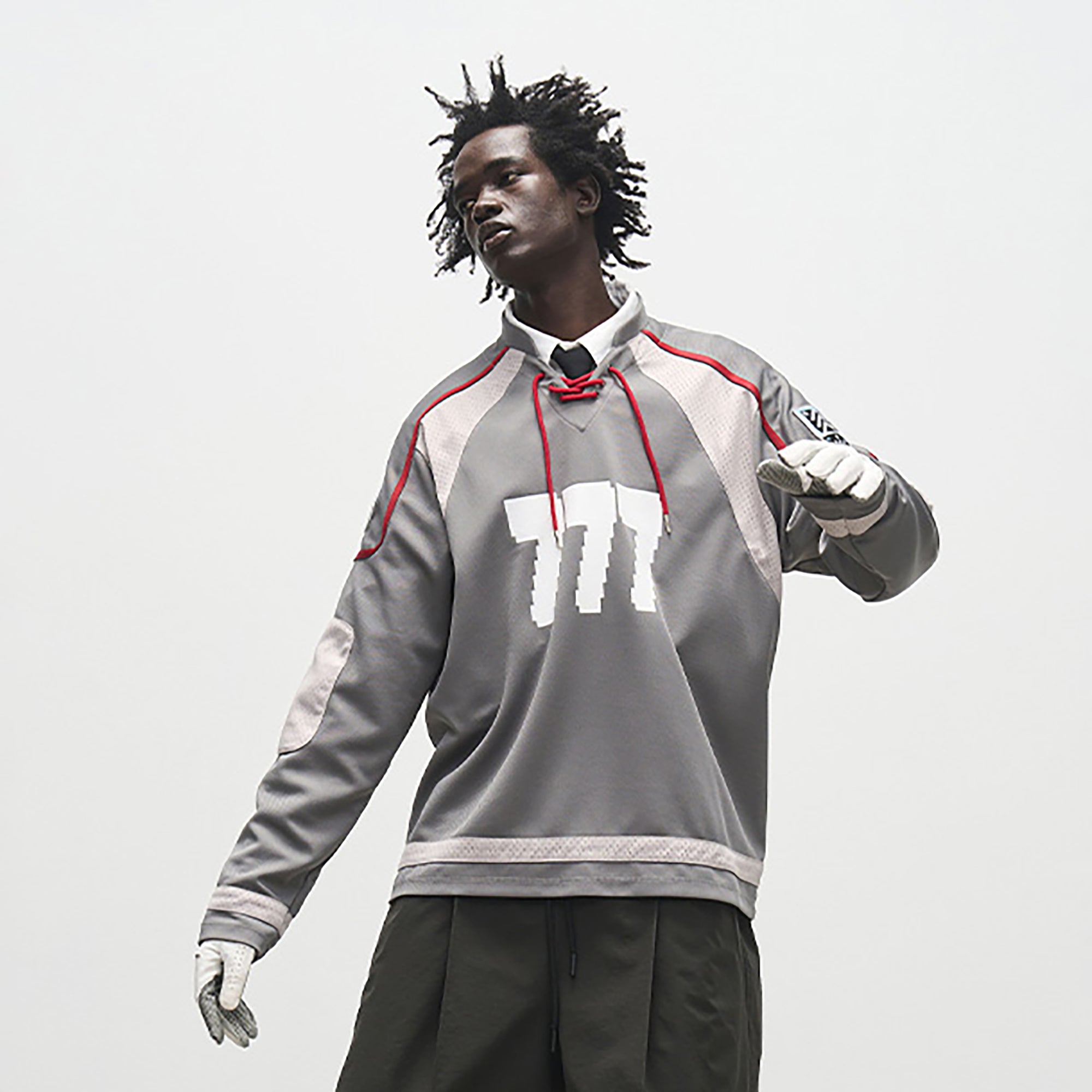 7440 37 1 Drawstring Panelled Hockey Jersey