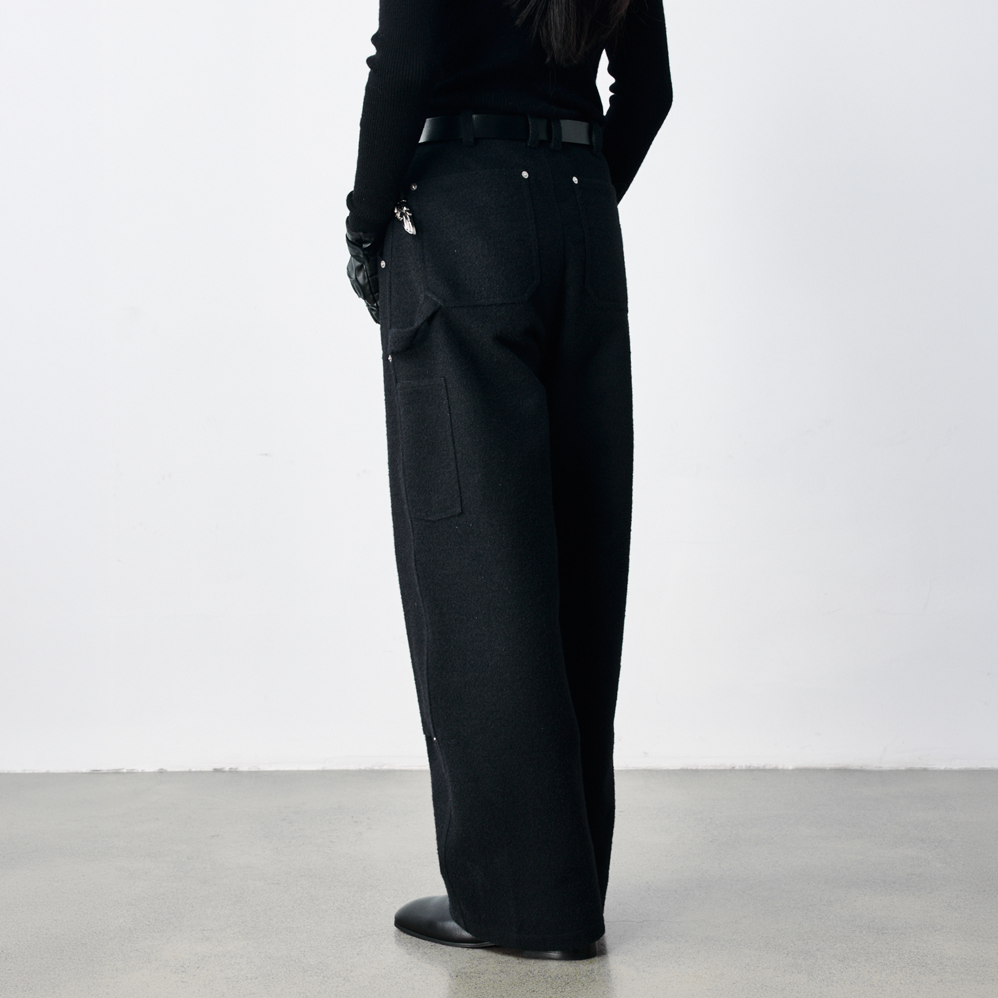 GRAINMUSTARD Brushed Raw Denim Studded Logger Pants