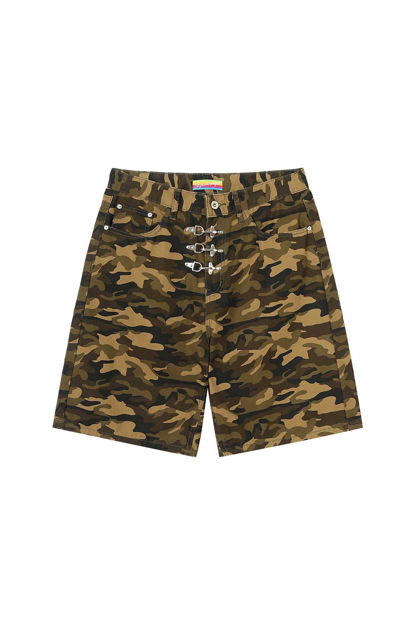 CLP Retro Camo Metal Clasp Denim Shorts