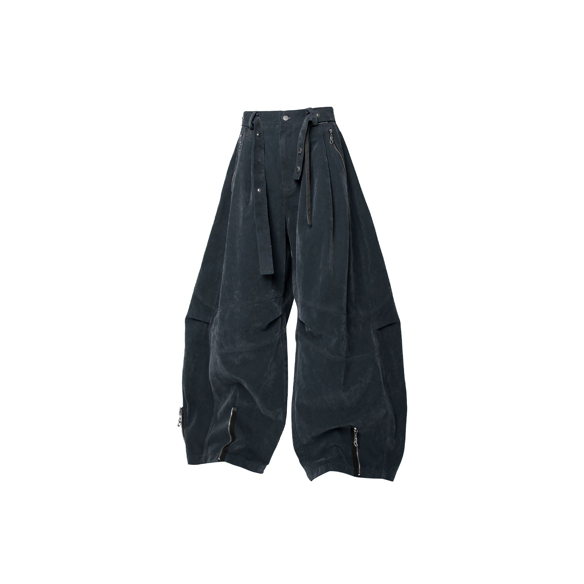 RELABEL Velour Zip-Hem Oversized Jeans