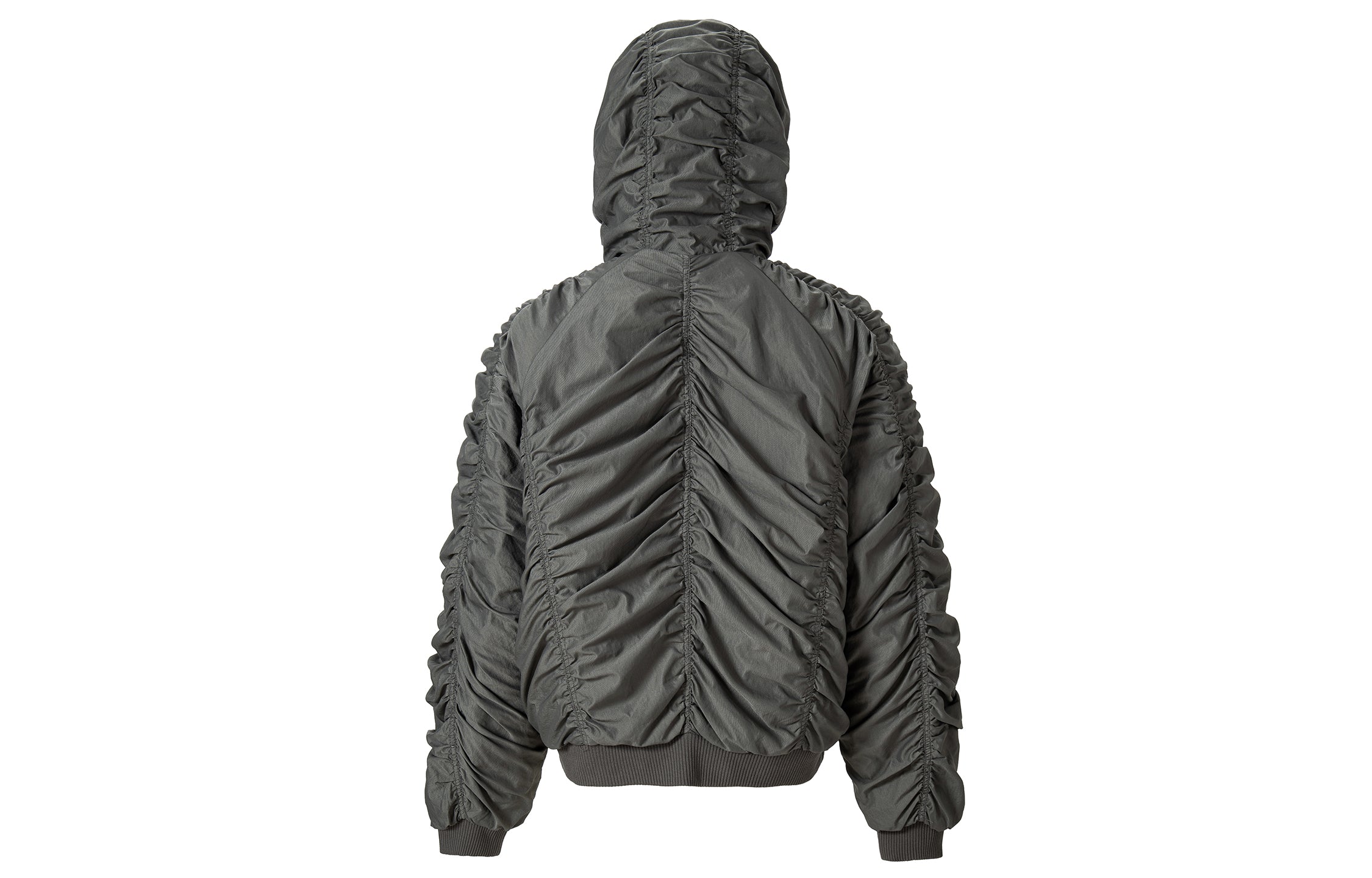 F2CE Ruched Nylon Hooded Bomber