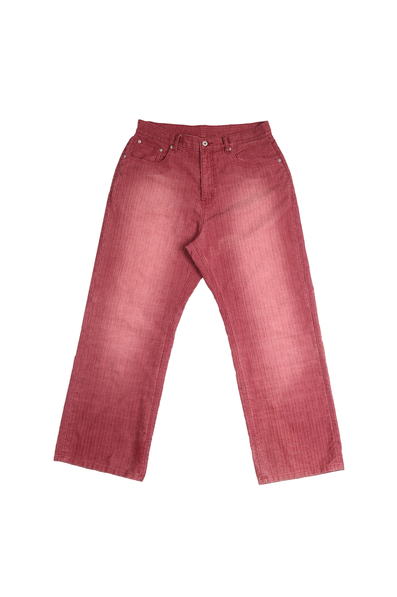 TRECLUB Washed Striped Straight-Leg Jeans