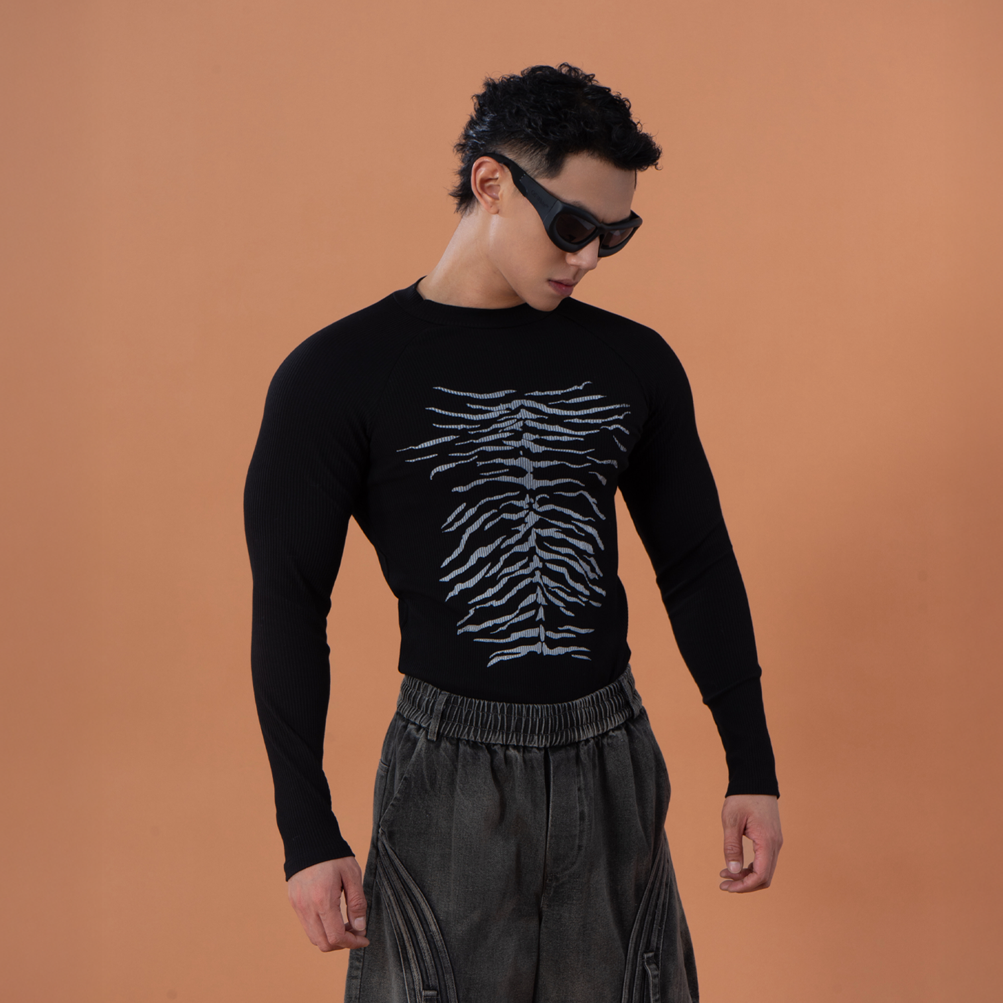 CLP Ribcage Graphic Fitted Long Sleeve Tee
