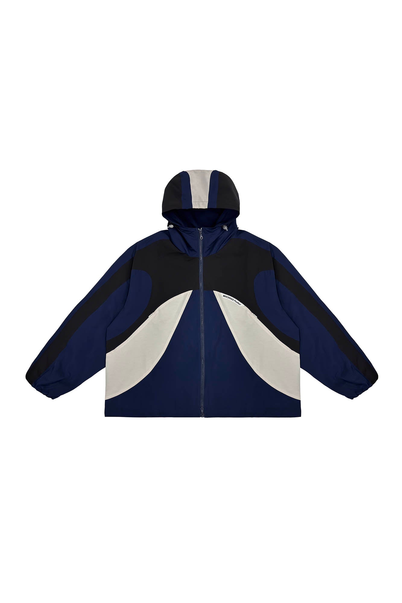 MIICHOUS EVA Tangram Spliced Hooded Windbreaker