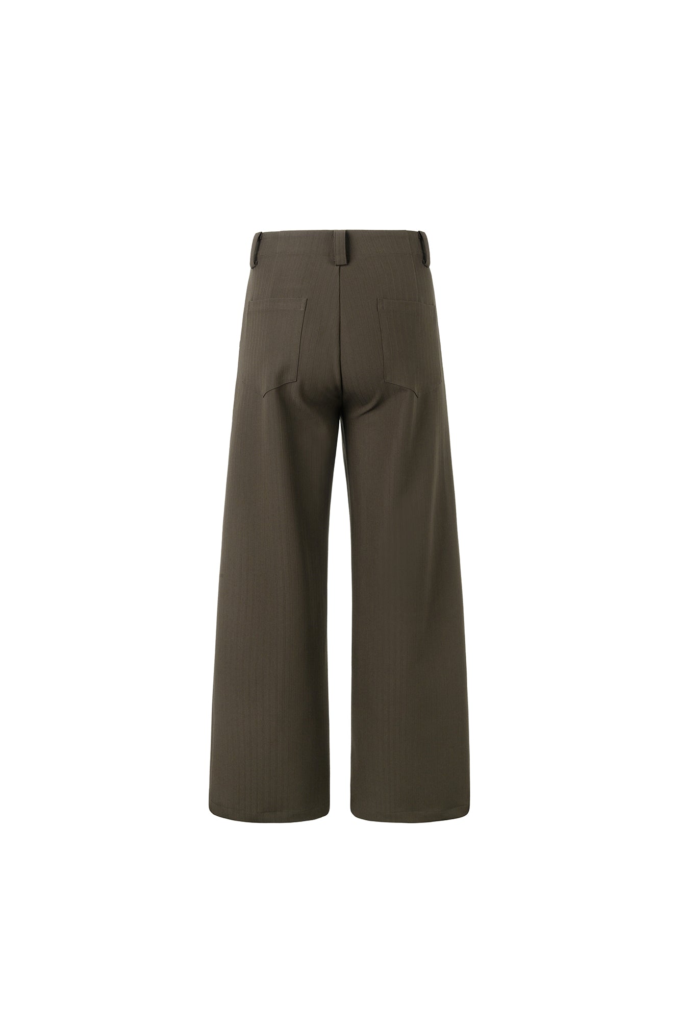 OKAYTHXBYE Pinstripe Twin Front Pleats Wide-Leg Pants, premium urban and streetwear designers apparel on PROJECTISR.com, OKAYTHXBYE