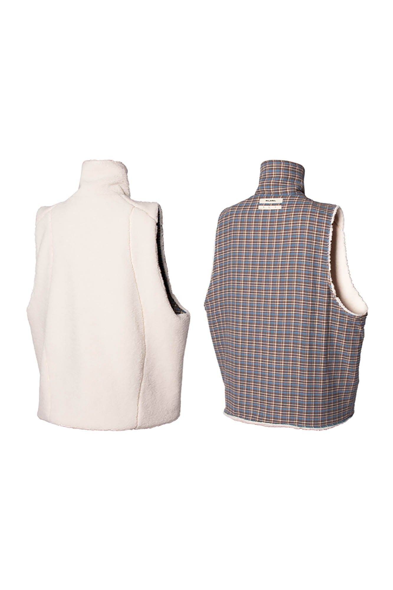 RELABEL Pupa Reversible Plaid Fleece Vest